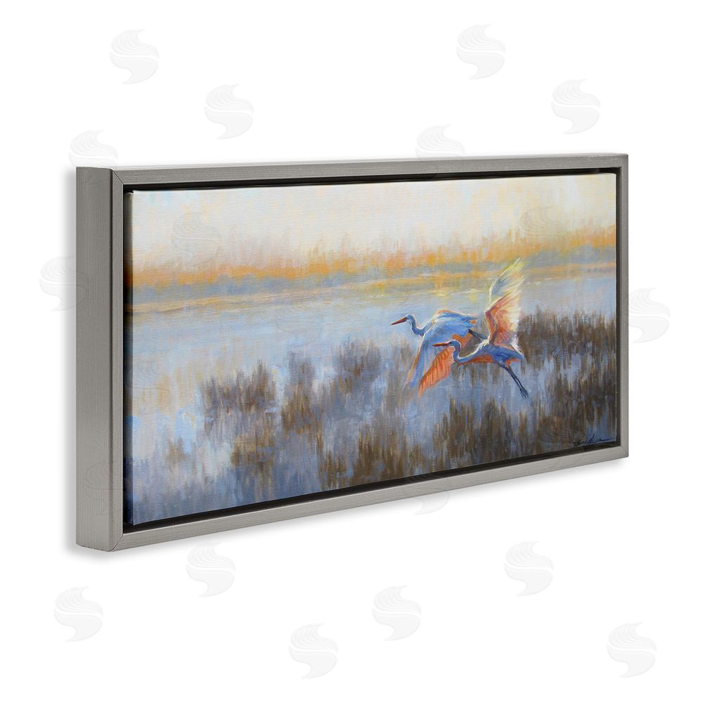 Sandy Nelson Crane Birds over Lake