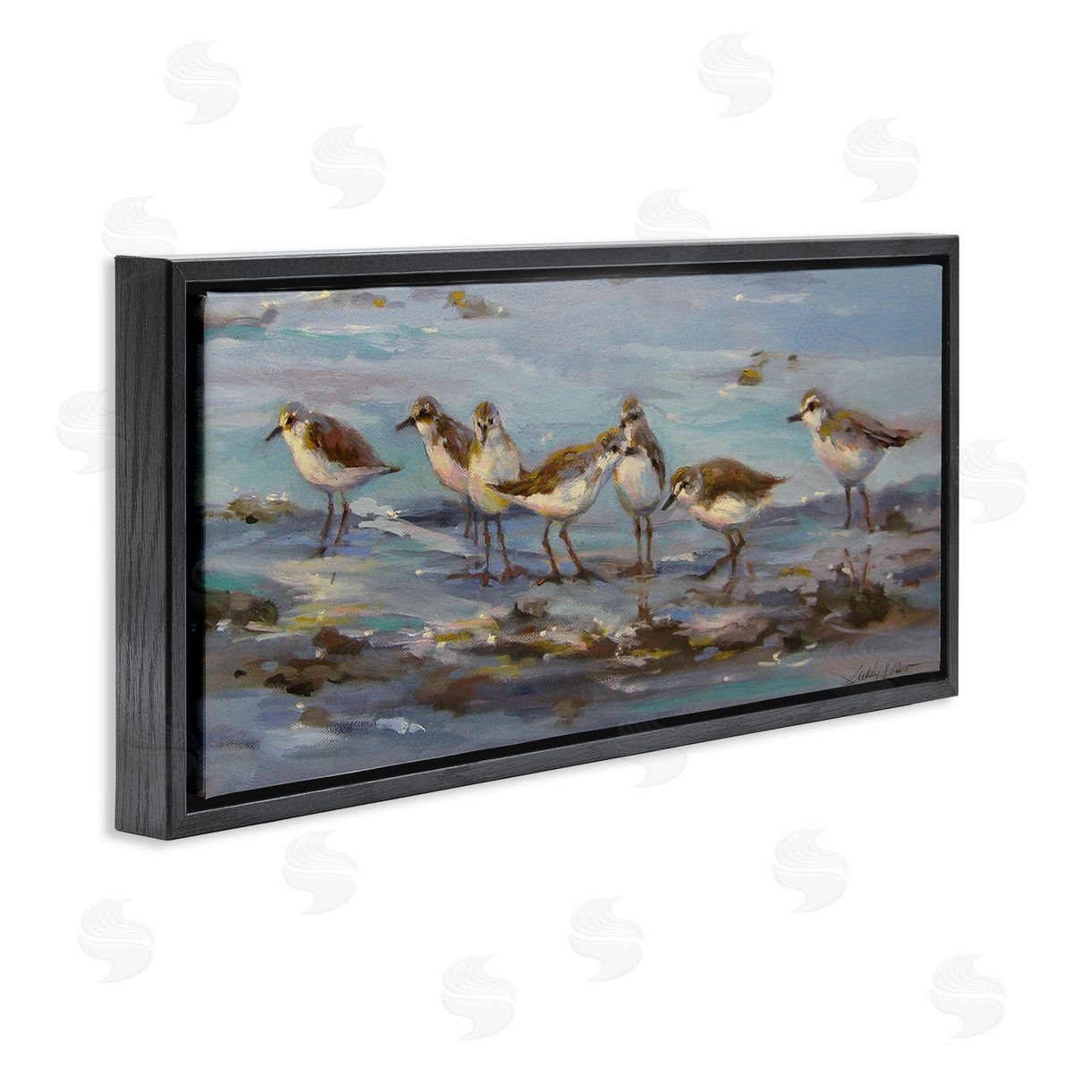 Sandy Nelson Sandpiper Flock on Shore