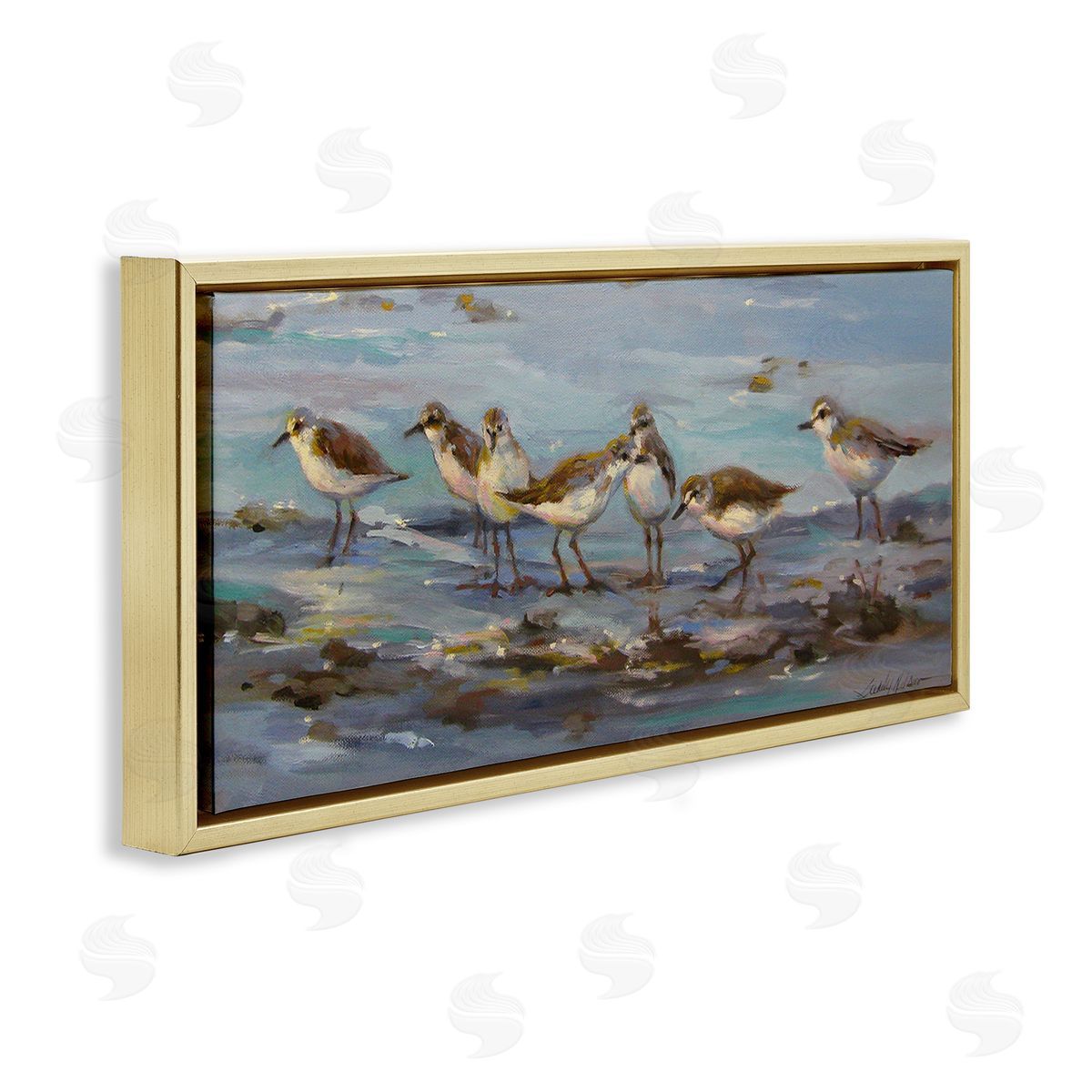 Sandy Nelson Sandpiper Flock on Shore