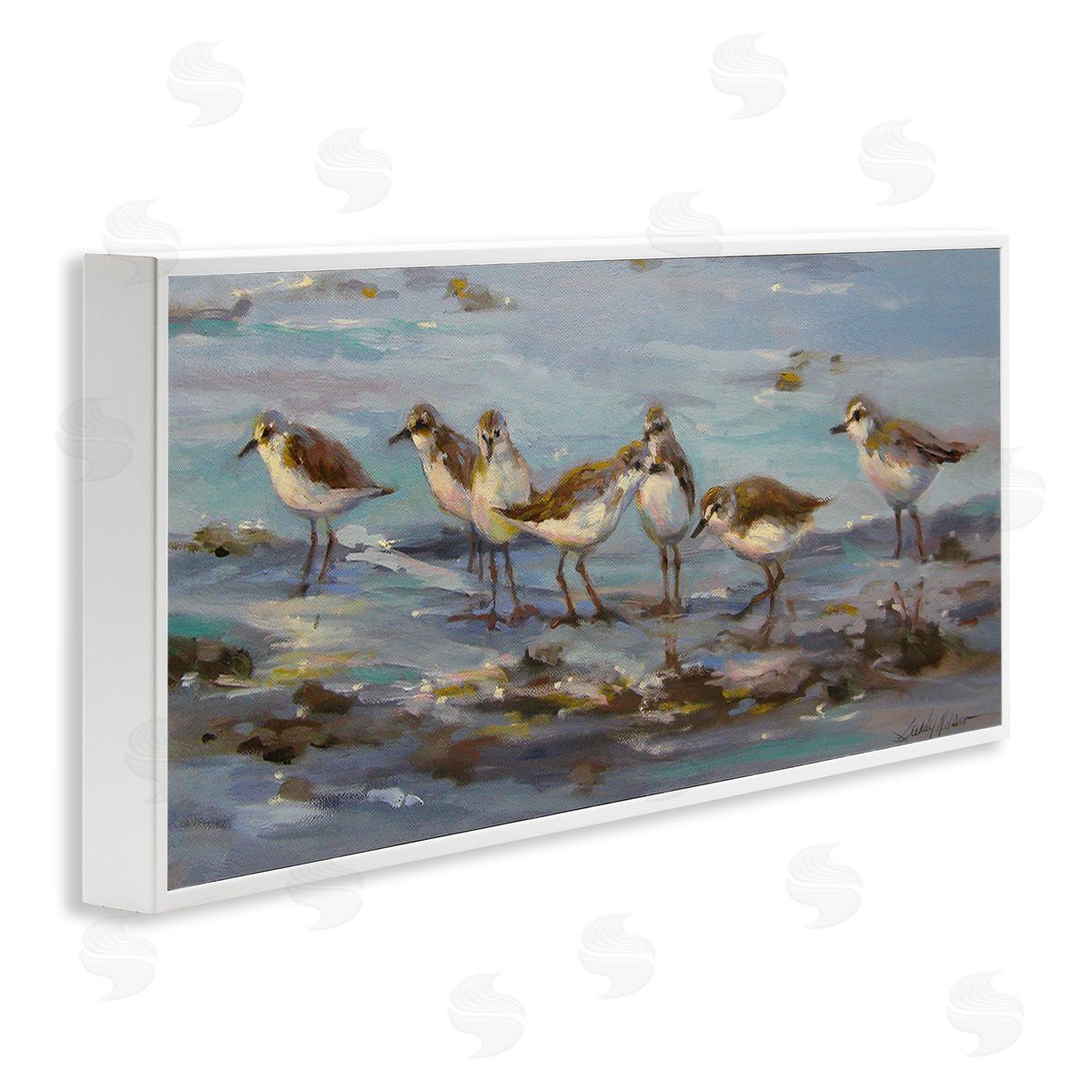 Sandy Nelson Sandpiper Flock on Shore