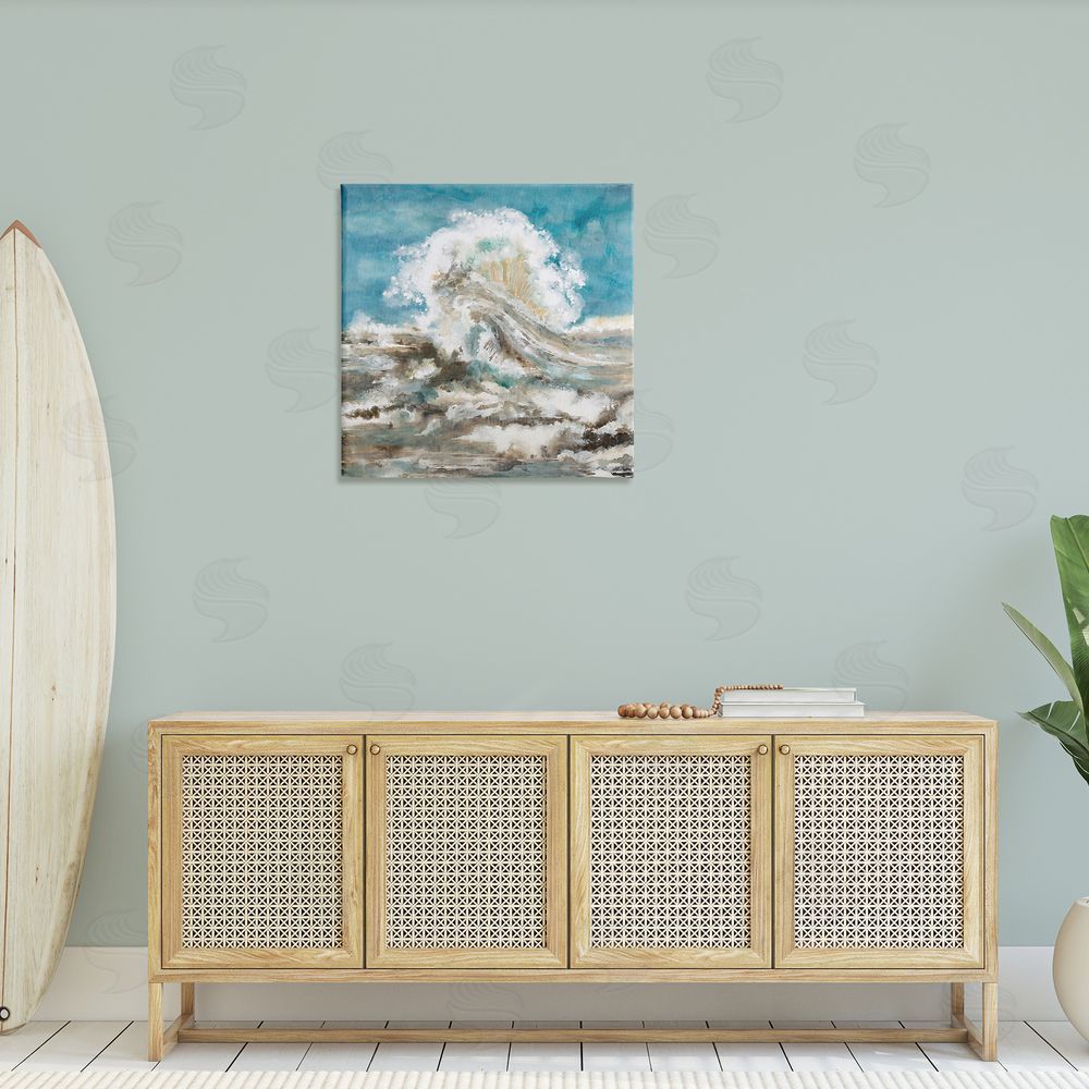 Liz Jardine Abstract Ocean Splash Canvas Wall Art in Room