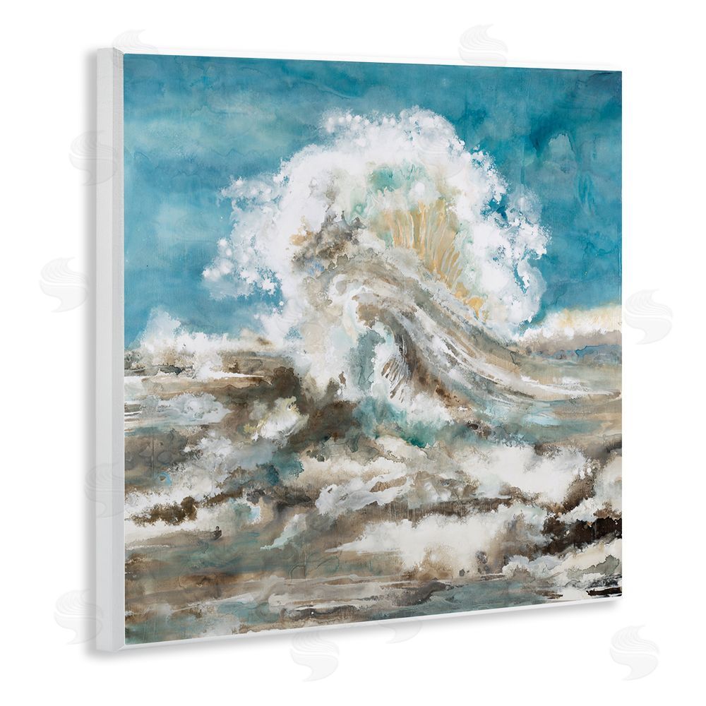 Liz Jardine Abstract Ocean Splash Wooden Wall Plaque Art Print