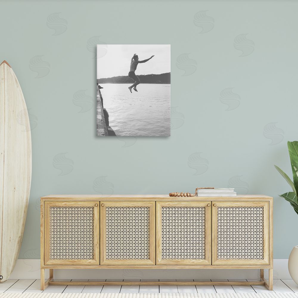 Stupell Studio Jumping in Lake Photography