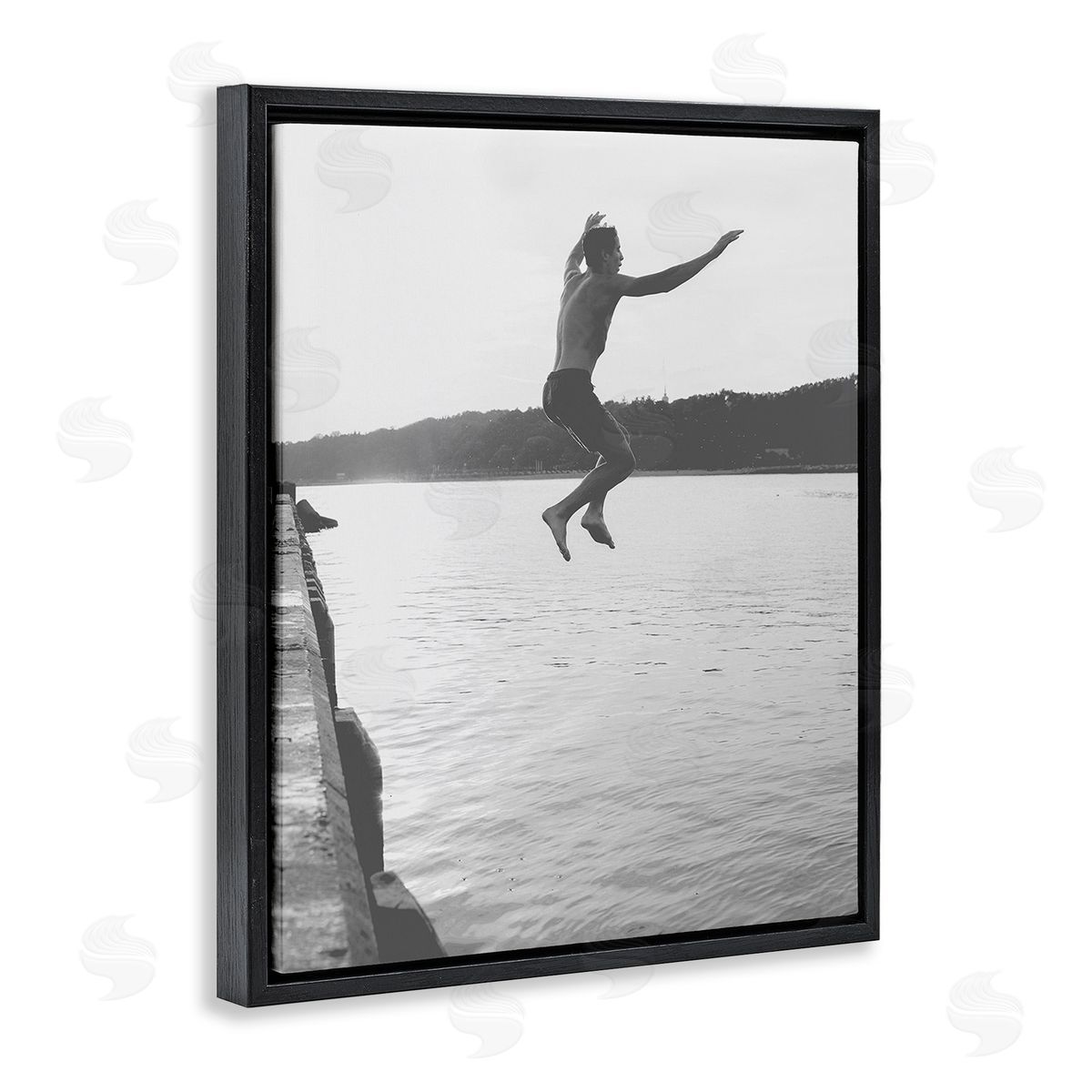 Stupell Studio Jumping in Lake Photography