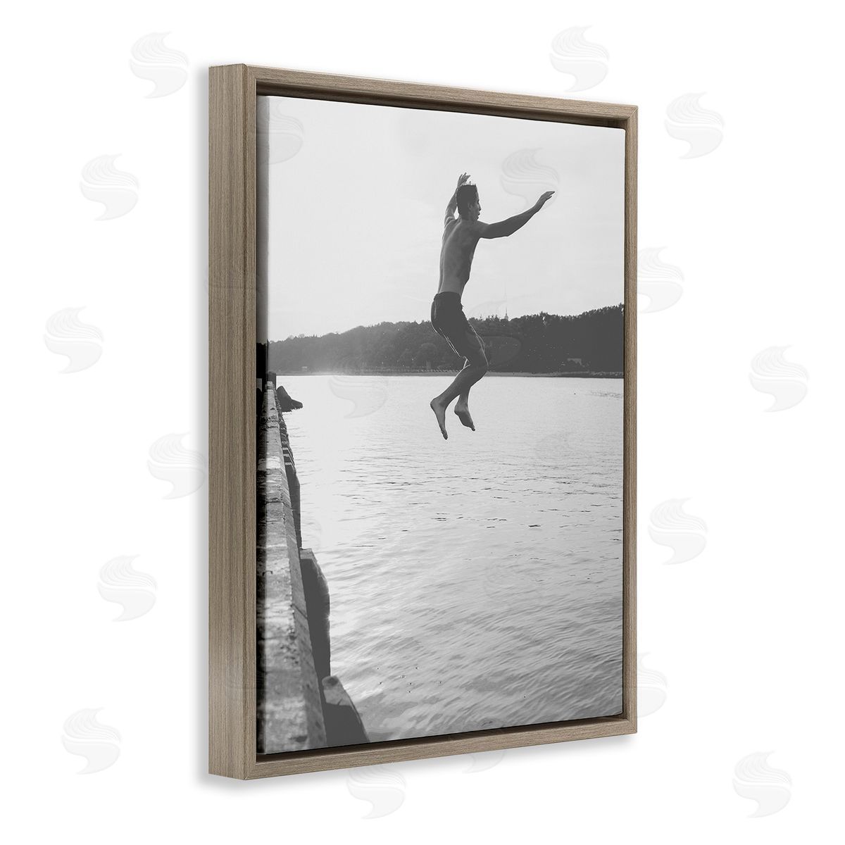 Stupell Studio Jumping in Lake Photography