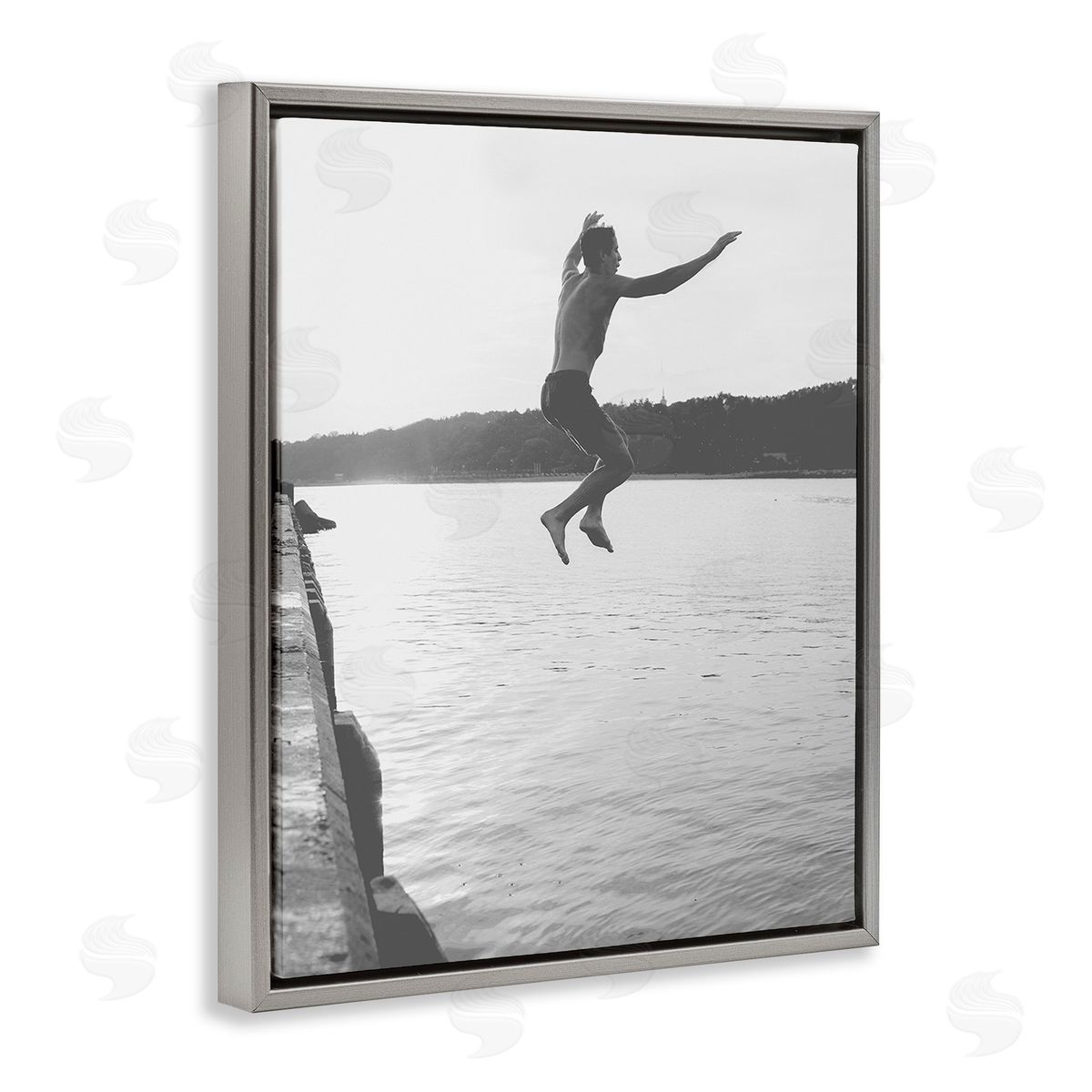 Stupell Studio Jumping in Lake Photography