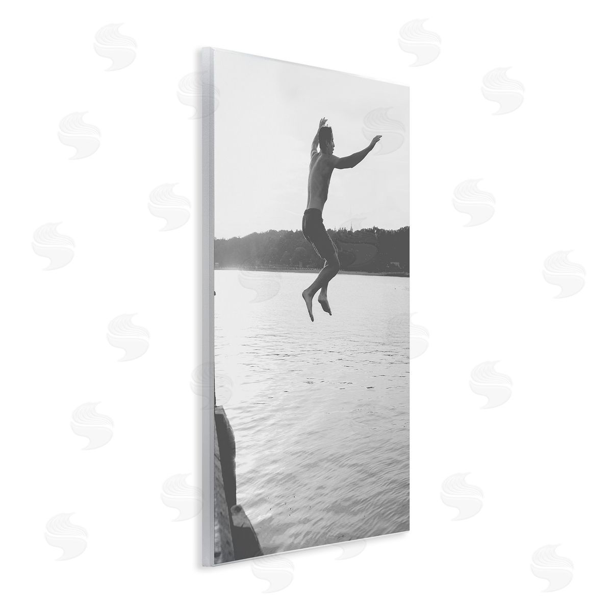 Stupell Studio Jumping in Lake Photography