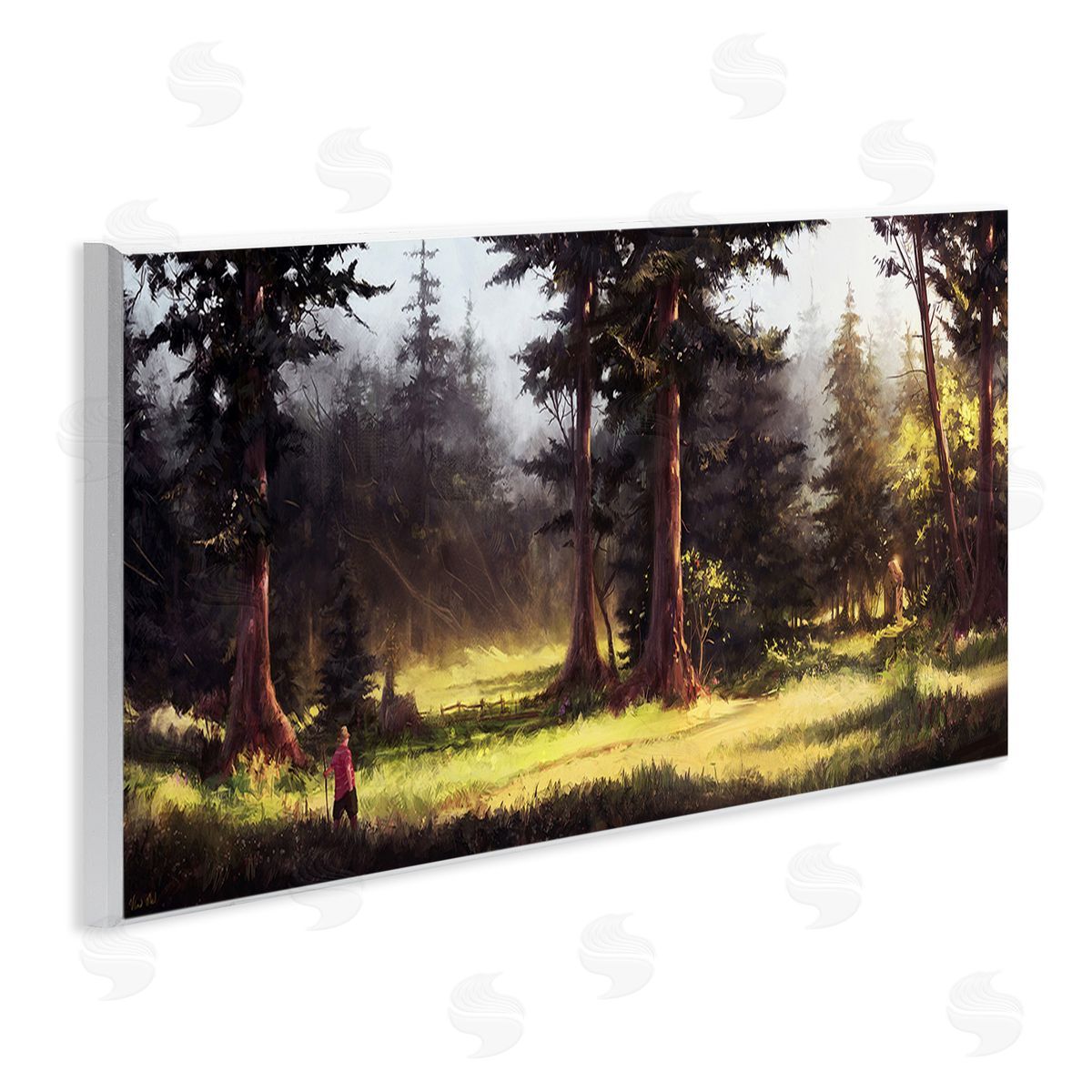 Vlad Mel Hiker in Sunlit Grove