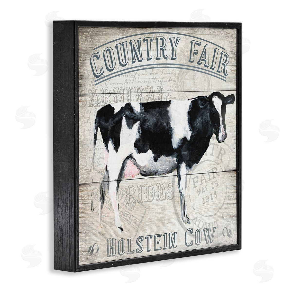Vintage Country Fair Black Frame Print Wall Art, Home Decor by Gail Fraser