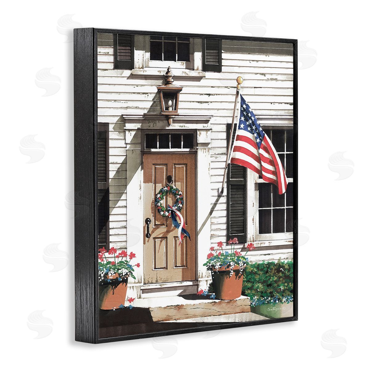 John Rossini Country House with Flag