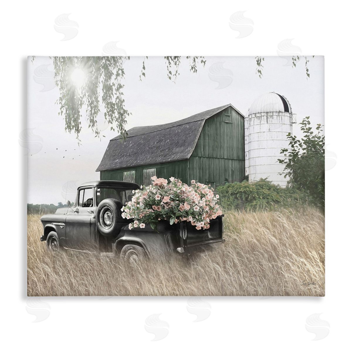 Lori Deiter Barn & Truck with Florals