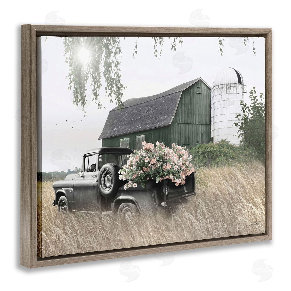 Lori Deiter Barn & Truck with Florals
