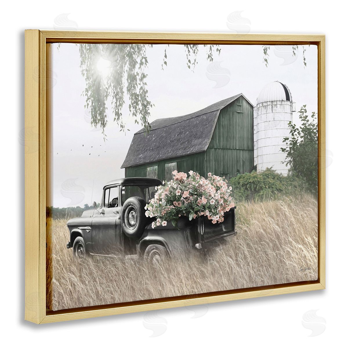 Lori Deiter Barn & Truck with Florals