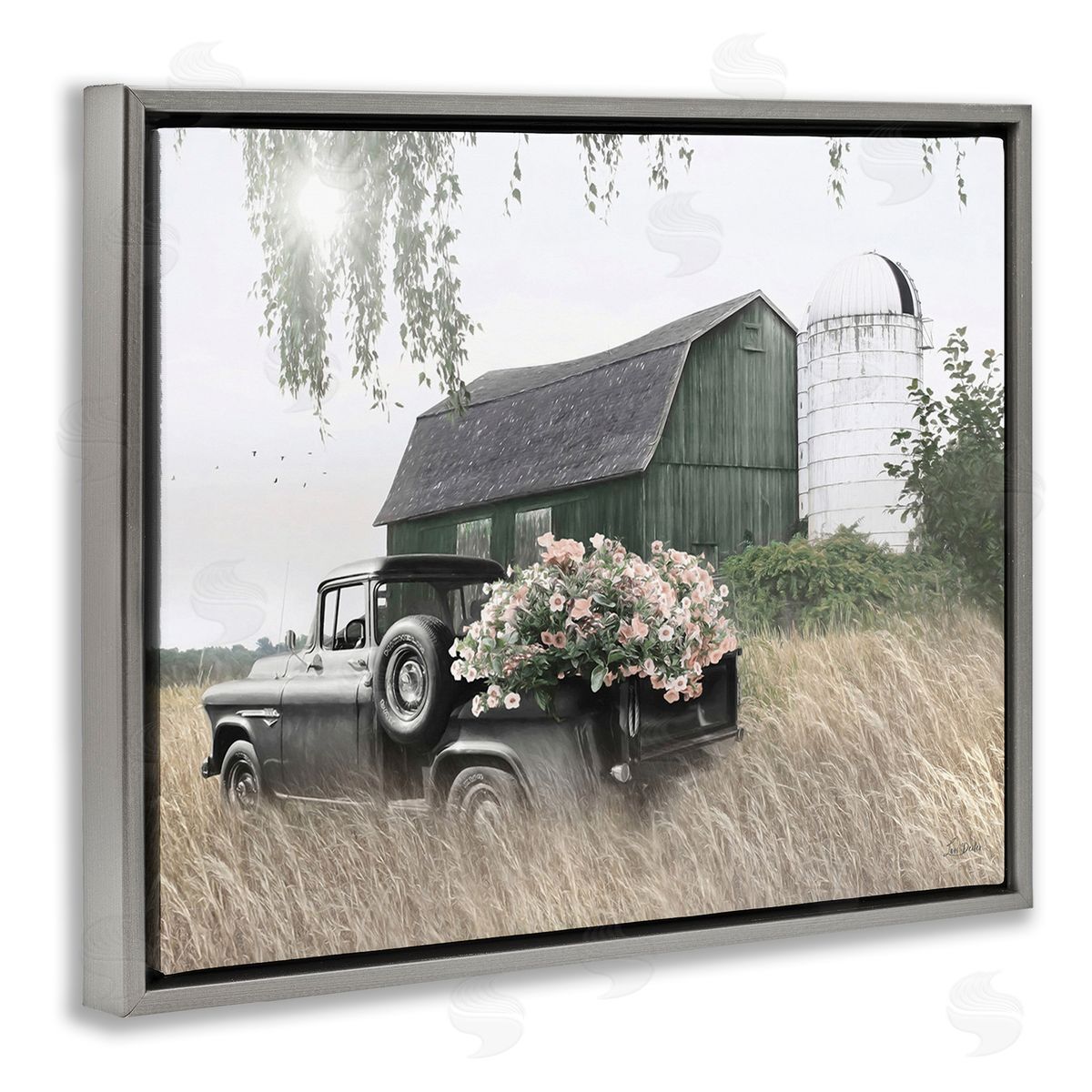 Lori Deiter Barn & Truck with Florals