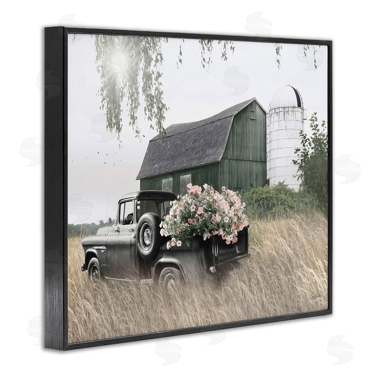 Lori Deiter Barn & Truck with Florals