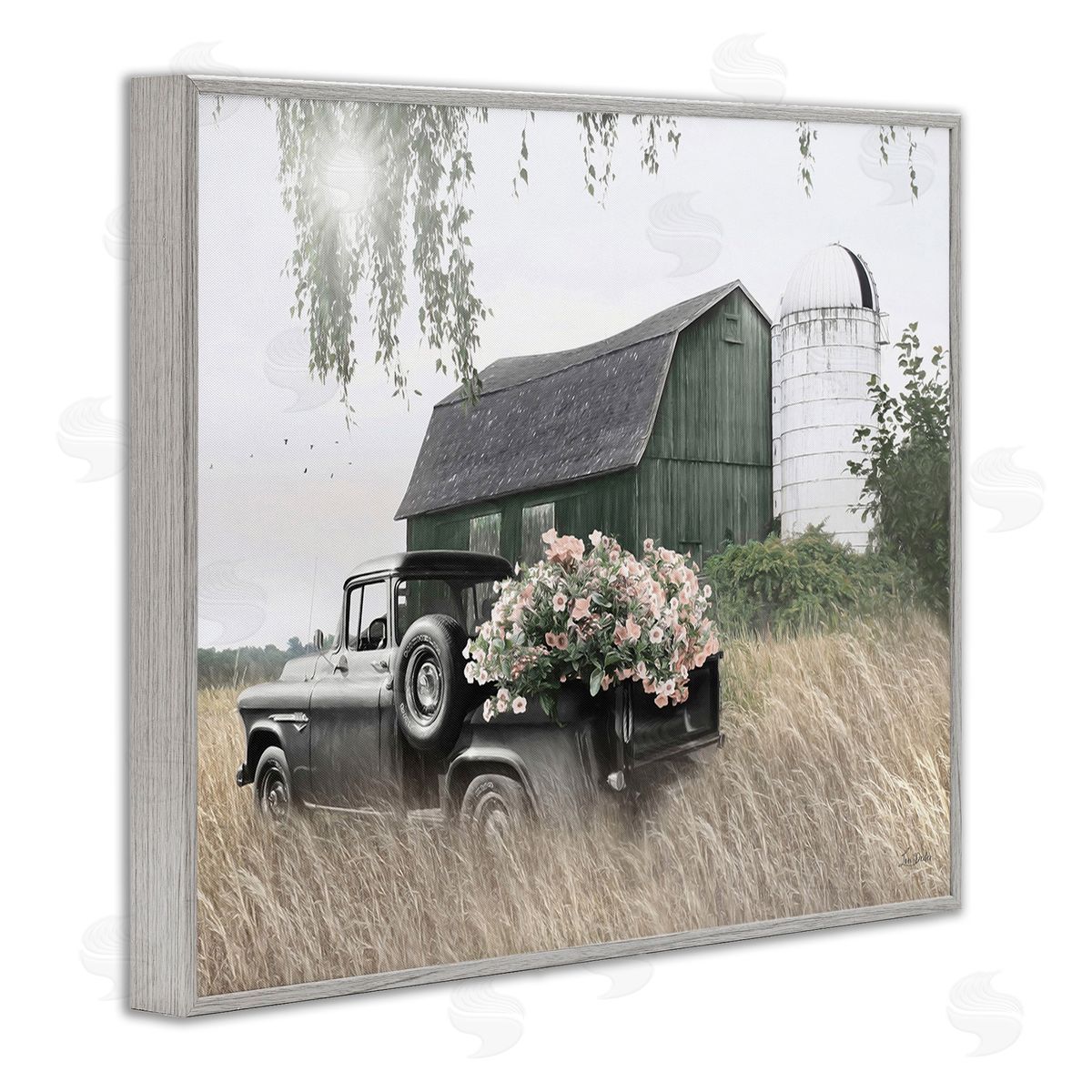 Lori Deiter Barn & Truck with Florals