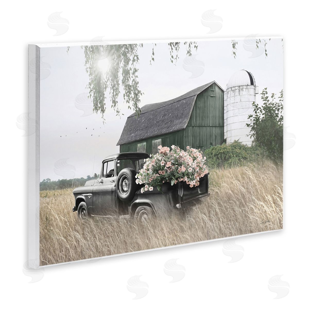 Lori Deiter Barn & Truck with Florals