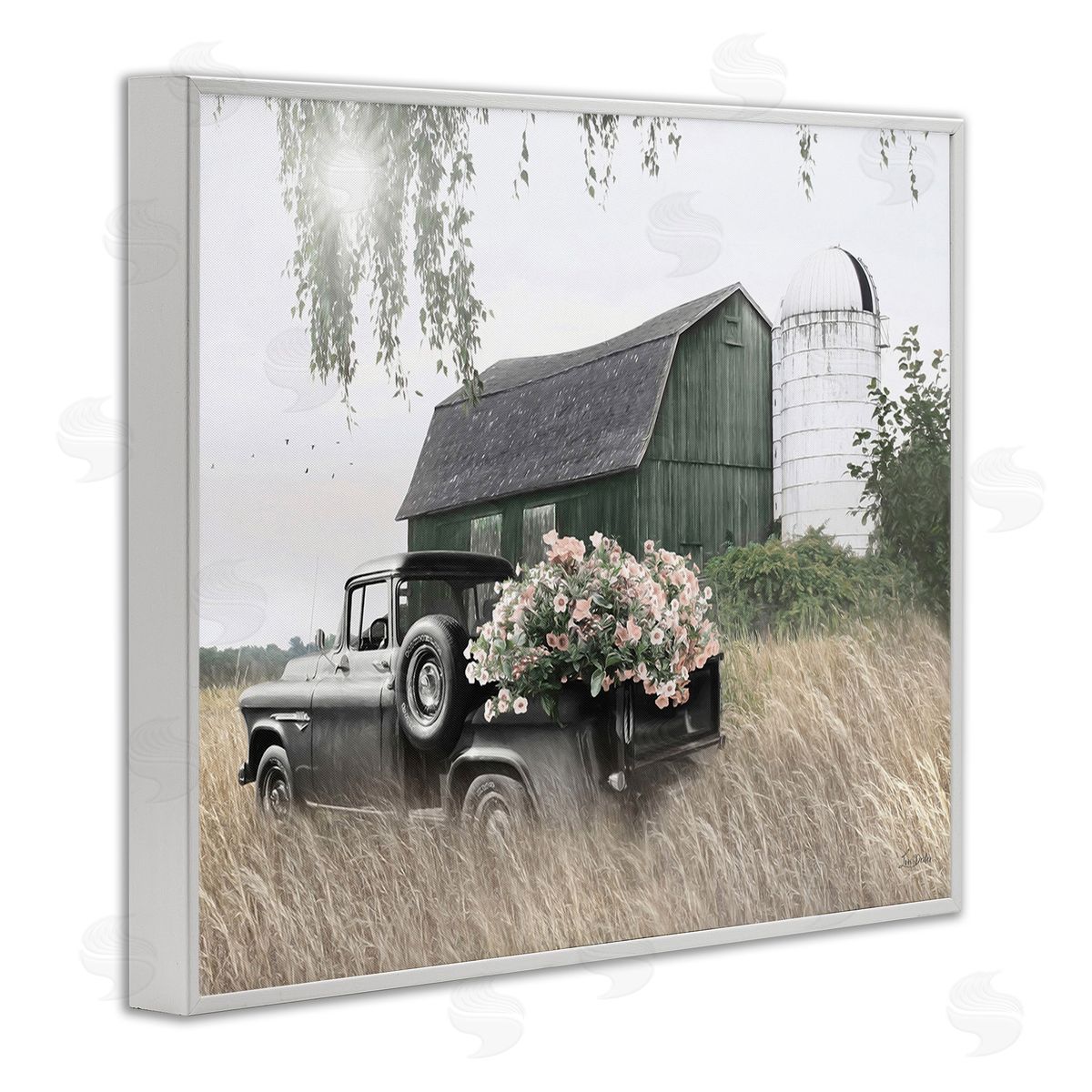 Lori Deiter Barn & Truck with Florals