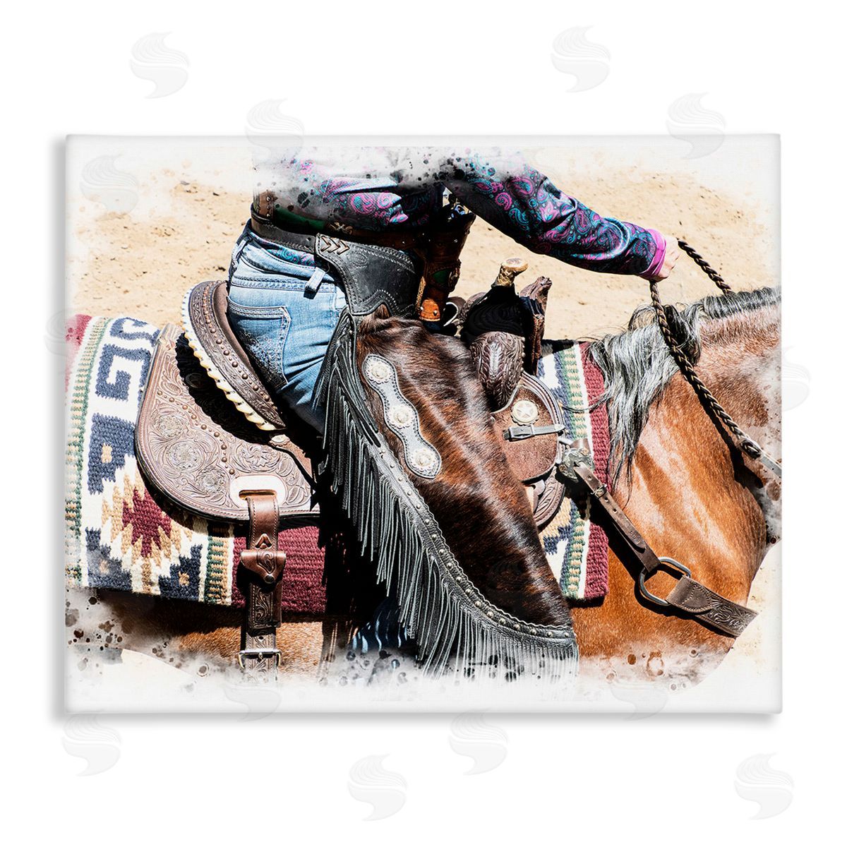 Jerry  Cowart Western Cowboy on Saddle