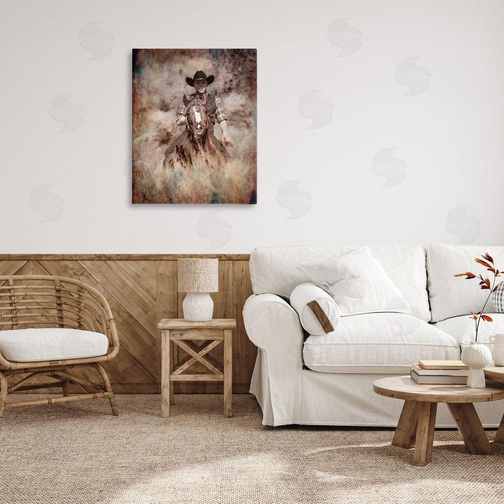 Jerry  Cowart Galloping Cowboy Portrait