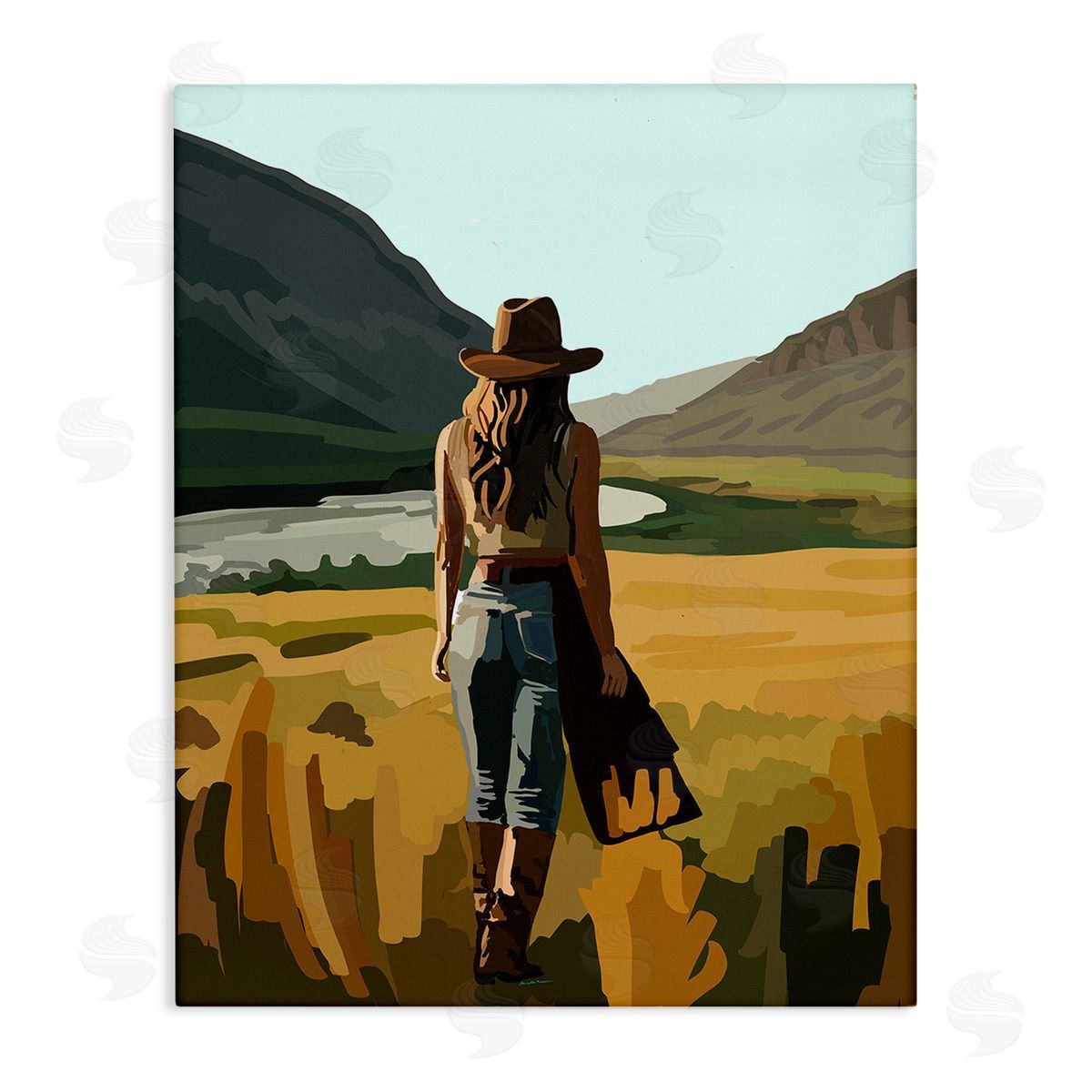 Amelia Noyes Strolling Cowgirl in Desert
