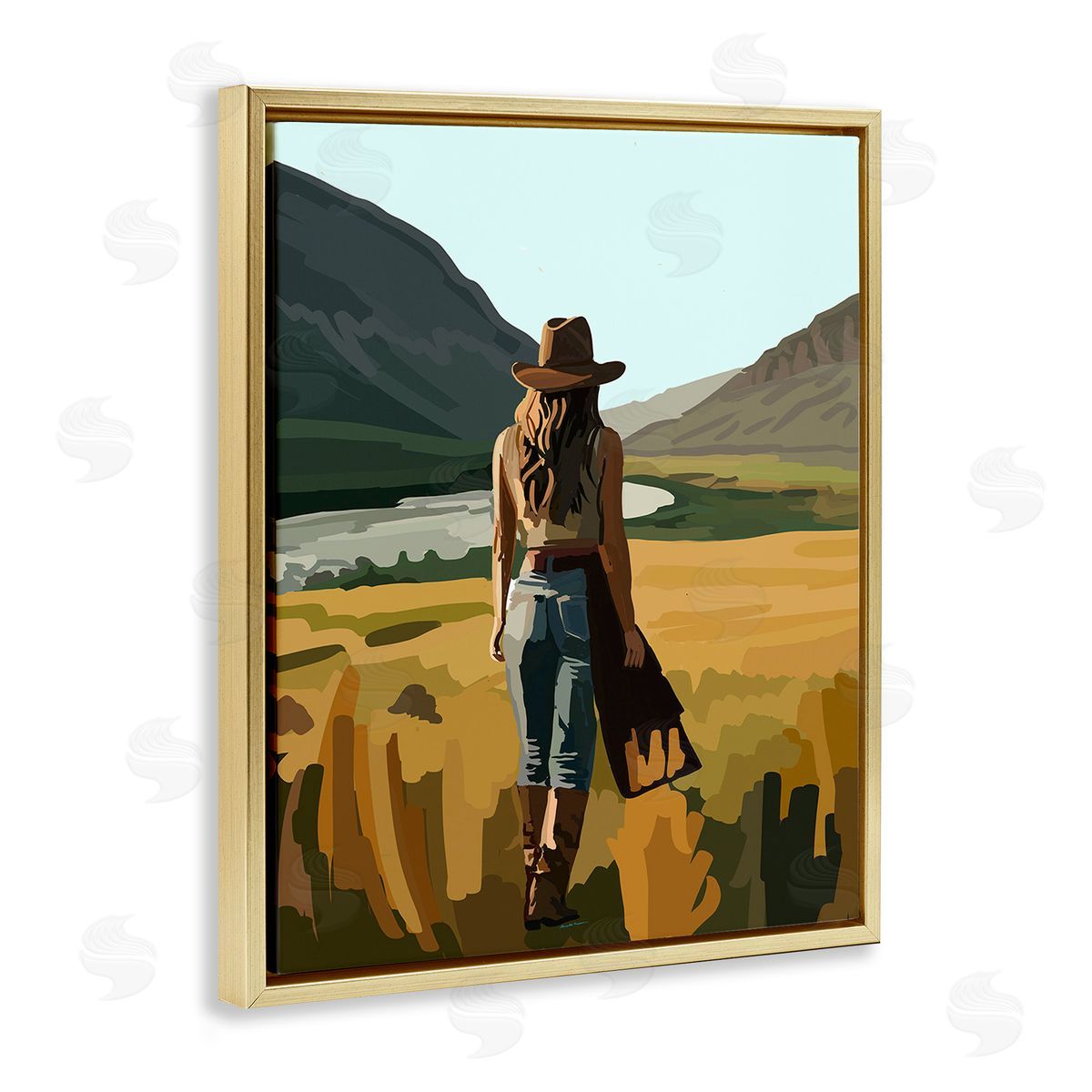 Amelia Noyes Strolling Cowgirl in Desert