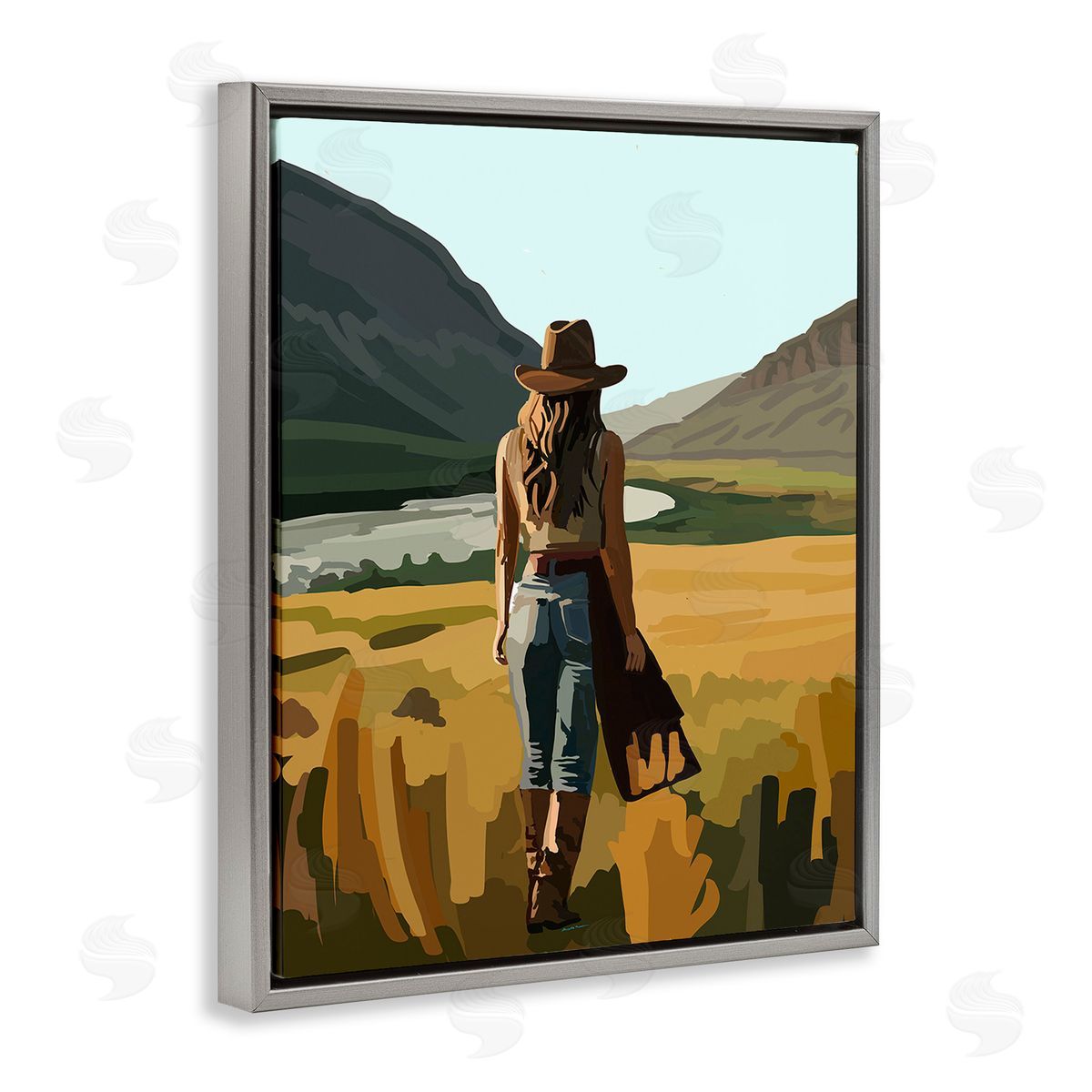 Amelia Noyes Strolling Cowgirl in Desert