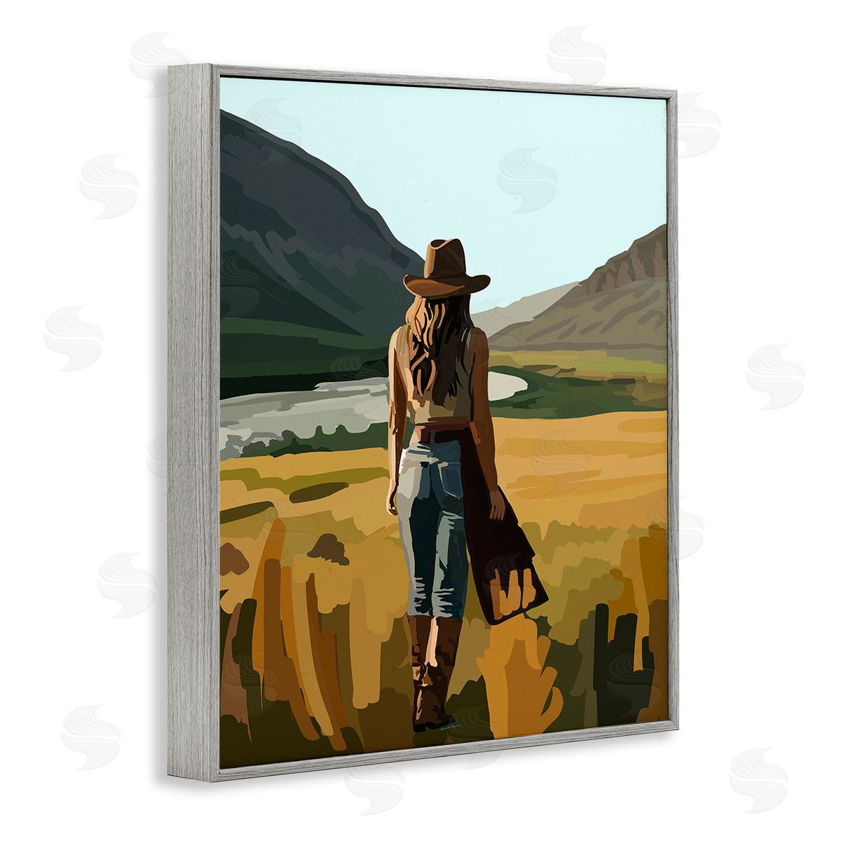 Amelia Noyes Strolling Cowgirl in Desert