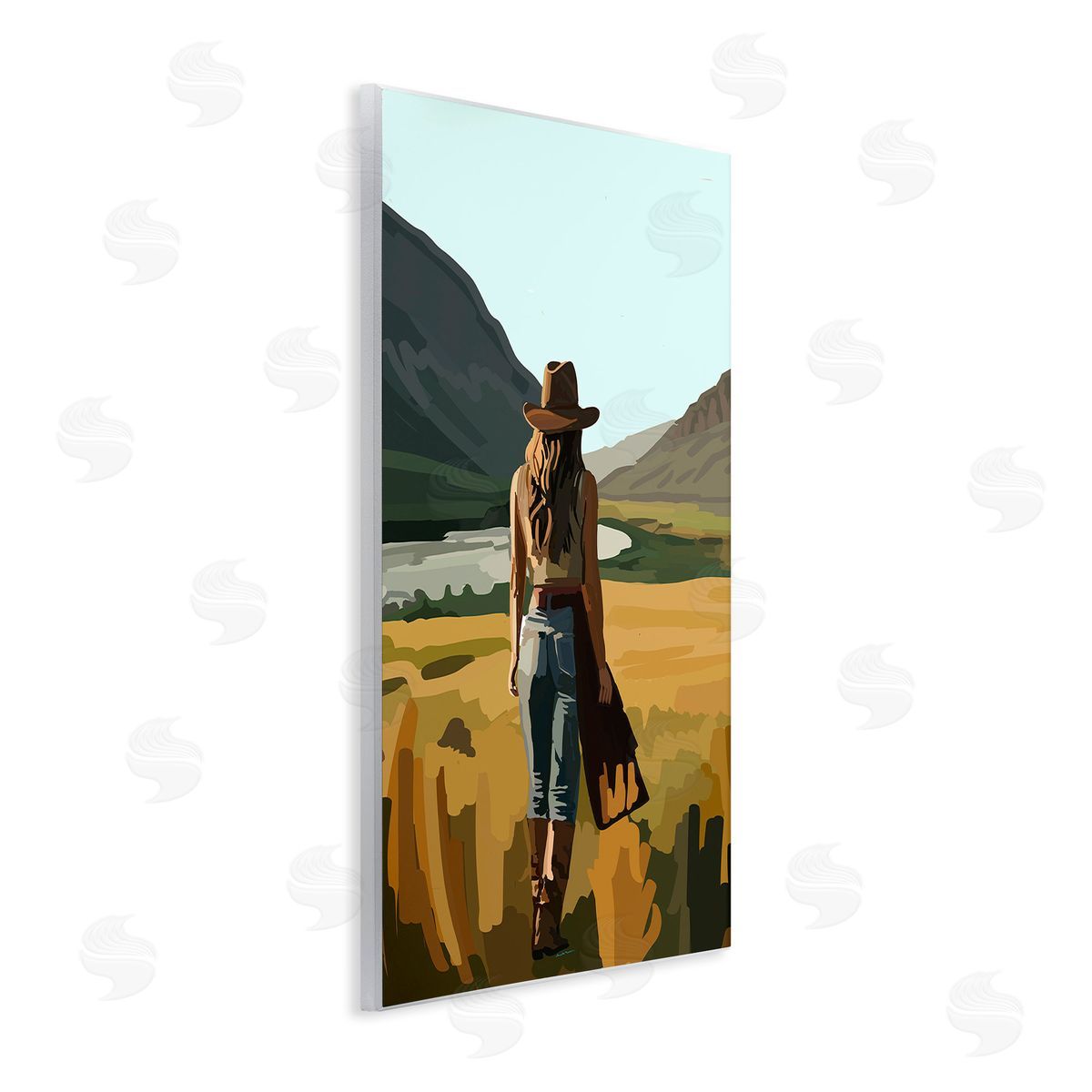 Amelia Noyes Strolling Cowgirl in Desert