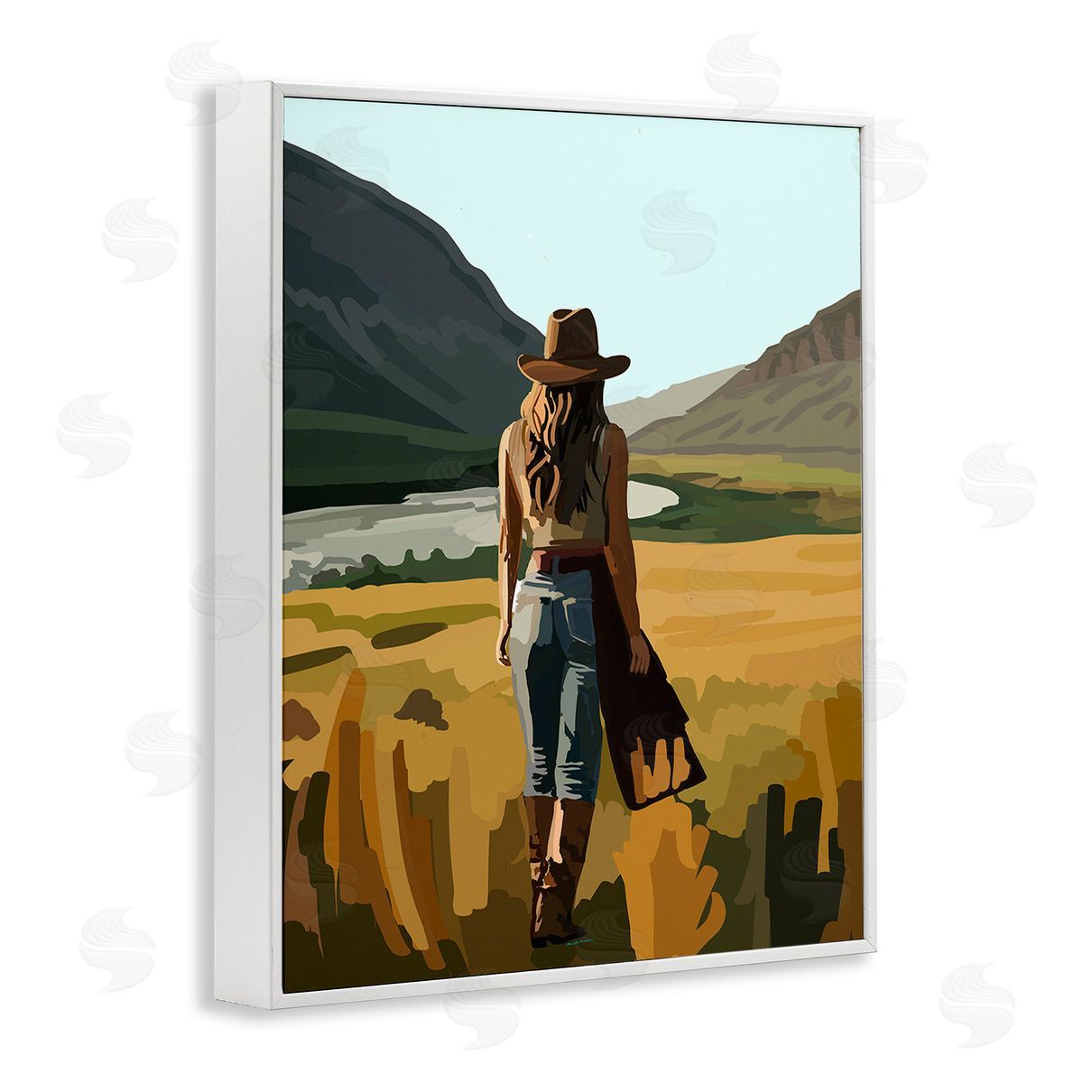 Amelia Noyes Strolling Cowgirl in Desert
