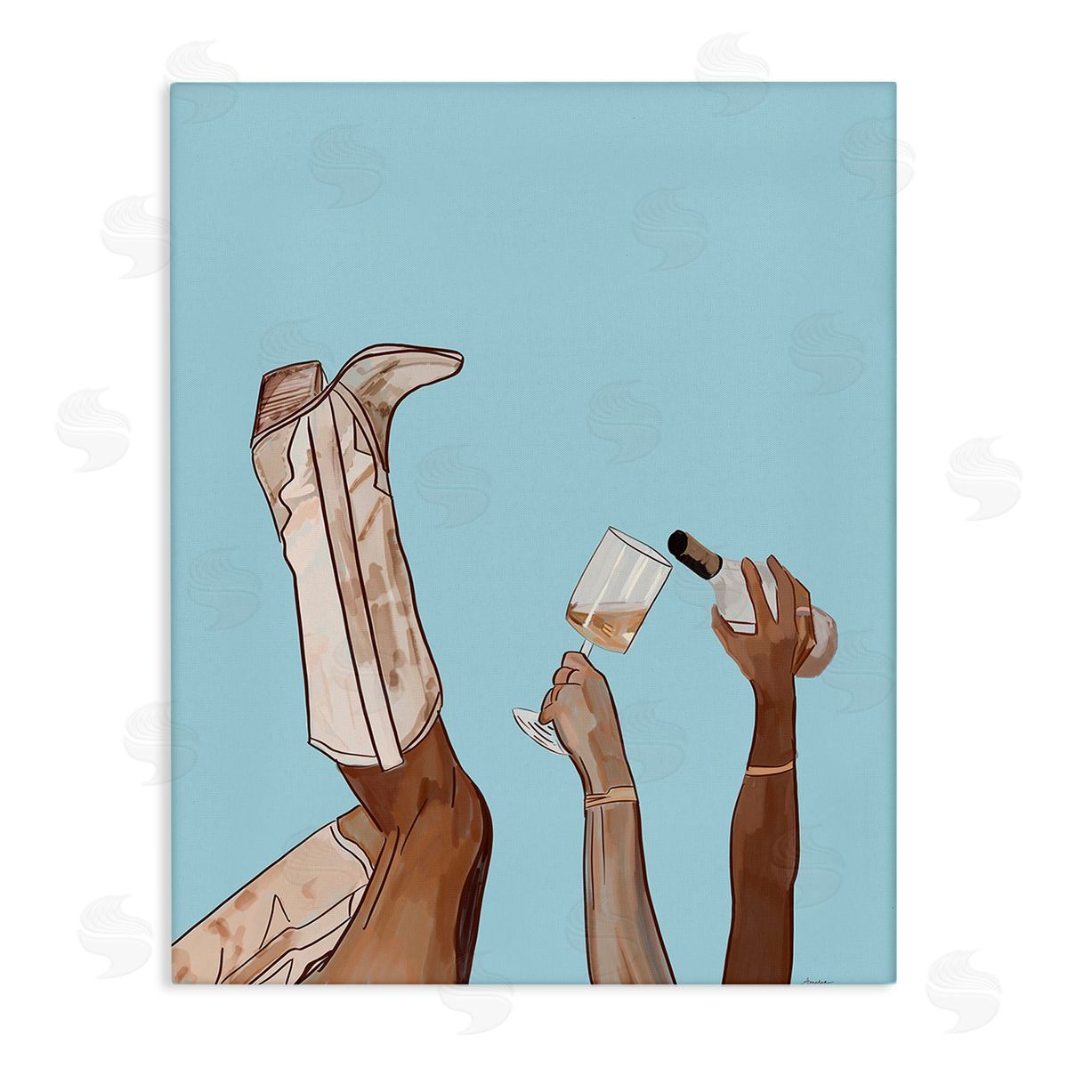 Amelia Noyes Cowgirl Pouring Wine