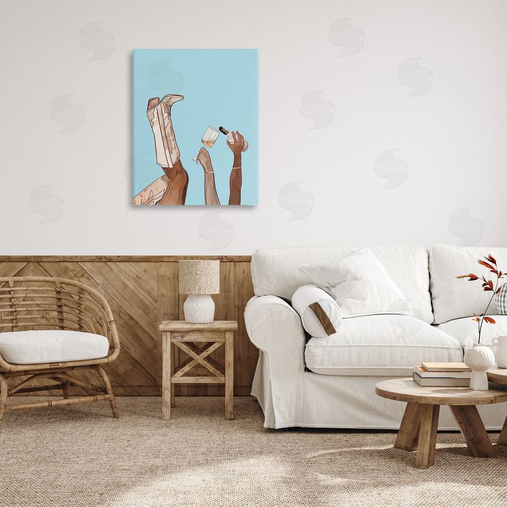 Amelia Noyes Cowgirl Pouring Wine