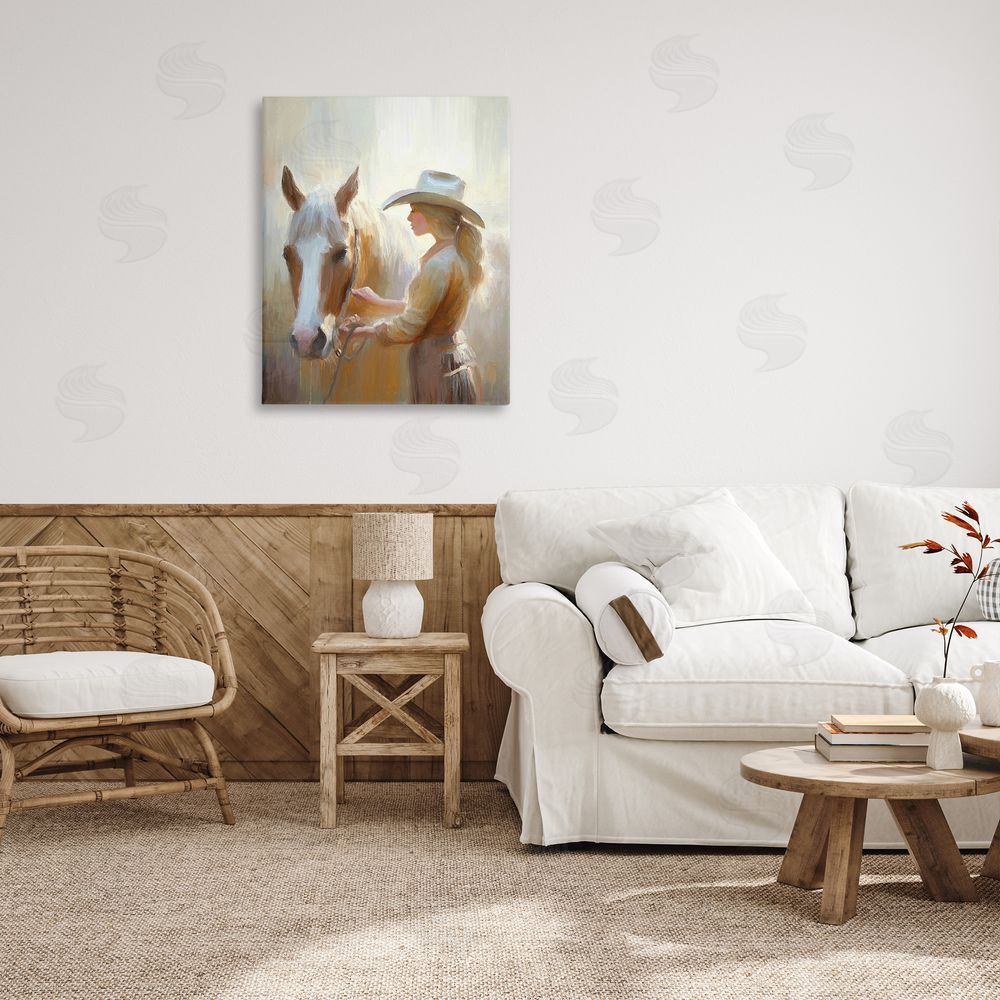 Ramona Murdock Sunlit Cowgirl & Horse