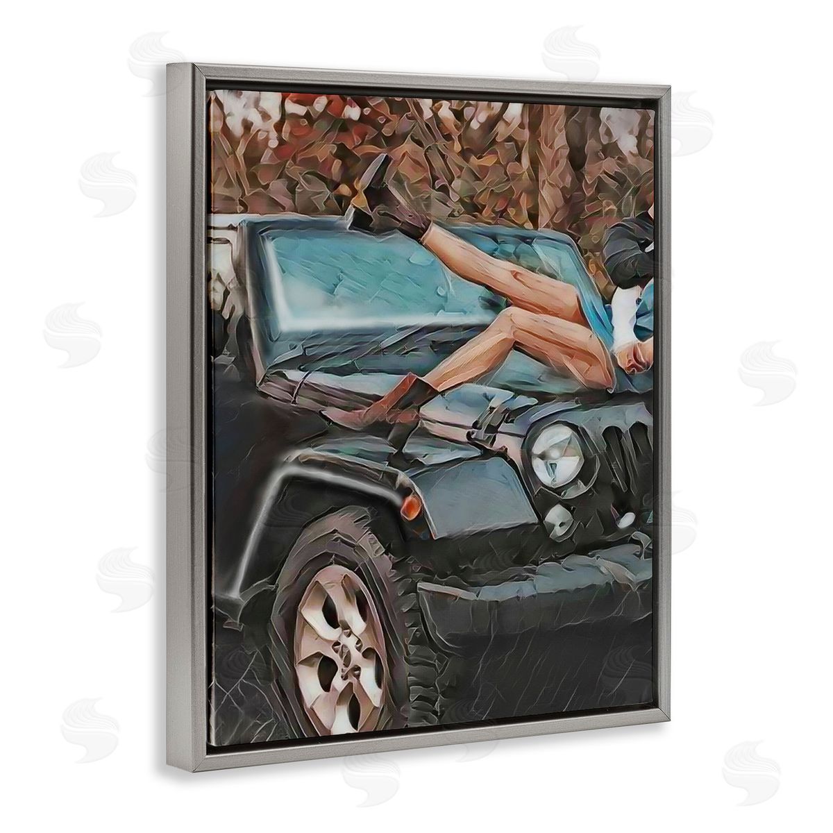 Jesse Keith Cowgirl on Car Hood