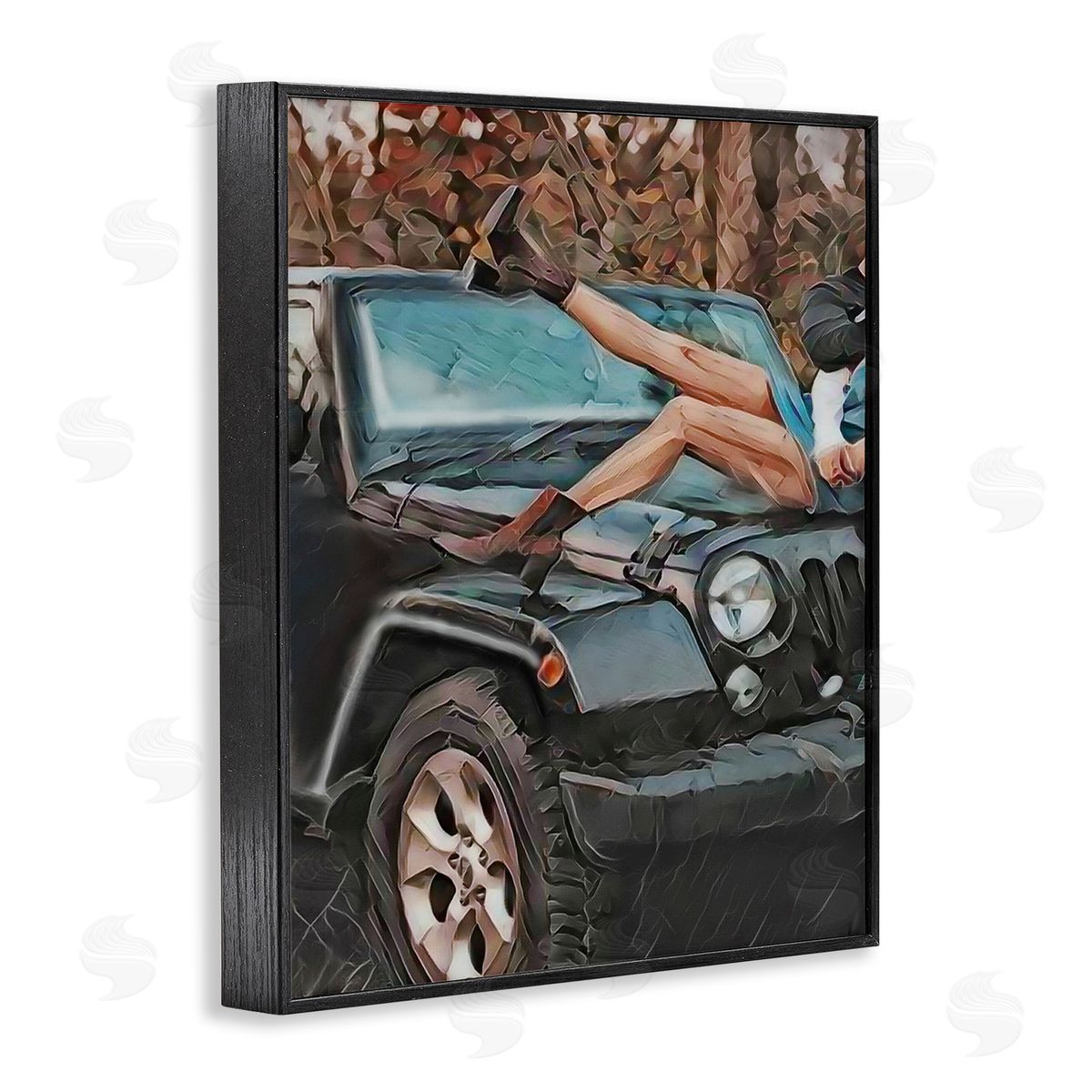 Jesse Keith Cowgirl on Car Hood