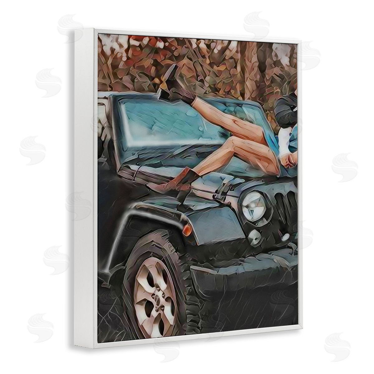 Jesse Keith Cowgirl on Car Hood