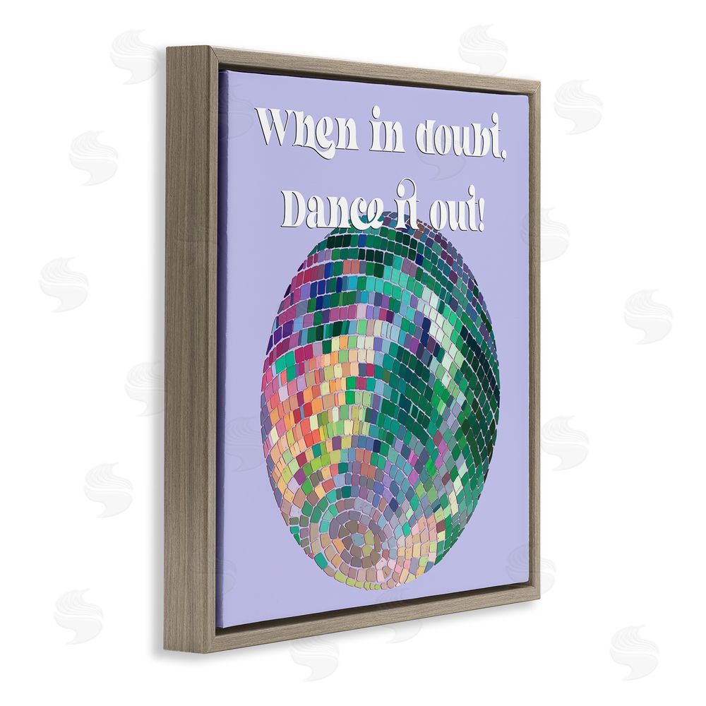 Regina Moore Dance It Out Phrase Brown Floating Frame Canvas Wall Art Print