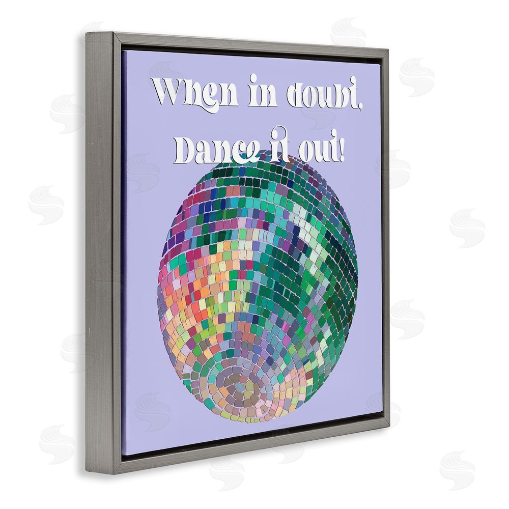 Regina Moore Dance It Out Phrase Gray Floating Frame Canvas Wall Art Print