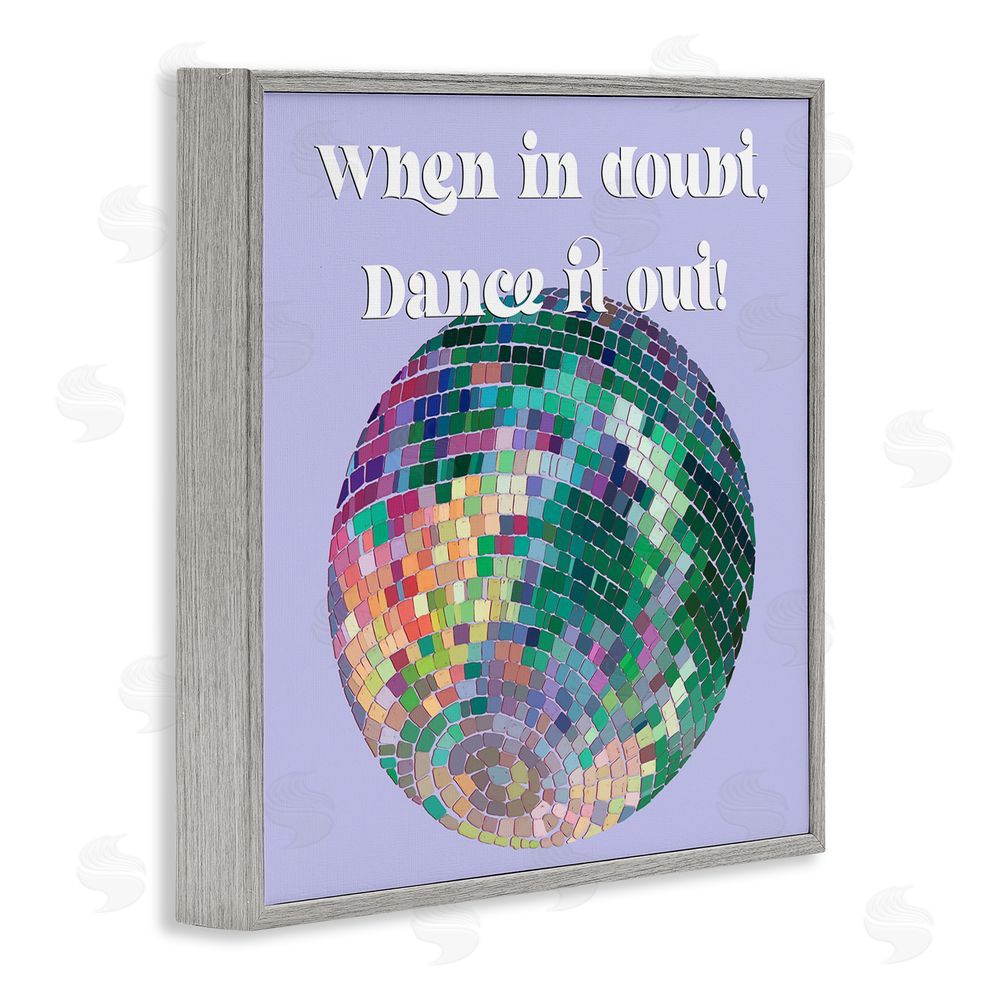 Regina Moore Dance It Out Phrase Gray Framed Glicee Wall Art Print