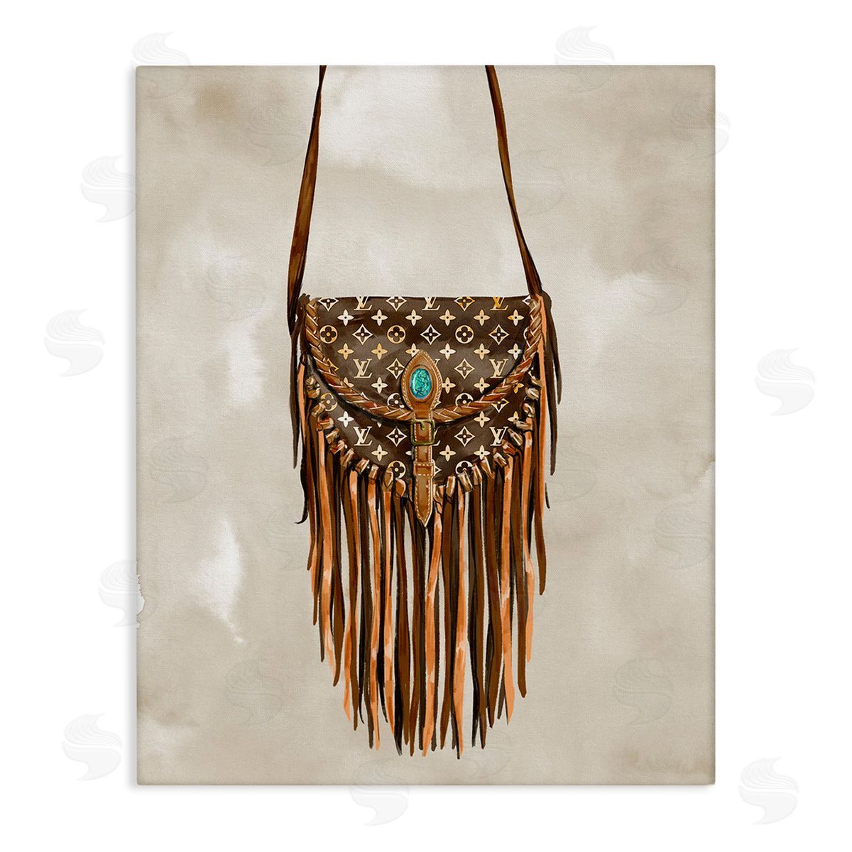 Ziwei Li Boho Designer Purse Canvas Wall Art Print