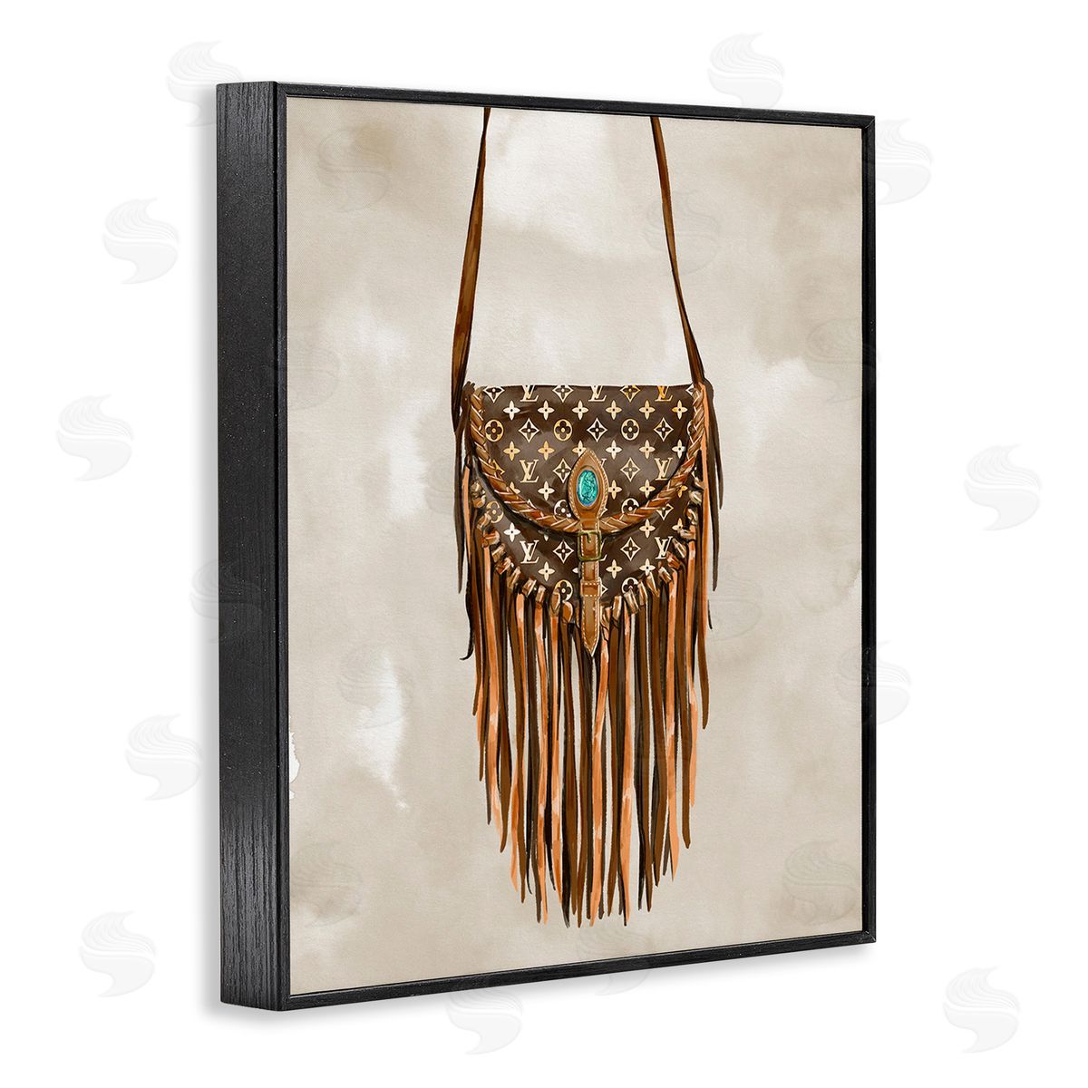 Ziwei Li Boho Designer Purse Black Framed Giclee Wall Art Print