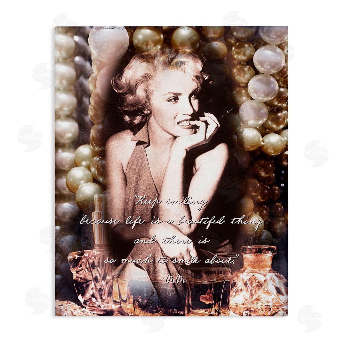 Graffitee Studios Inspirational Smile Quote Canvas Wall Art Print