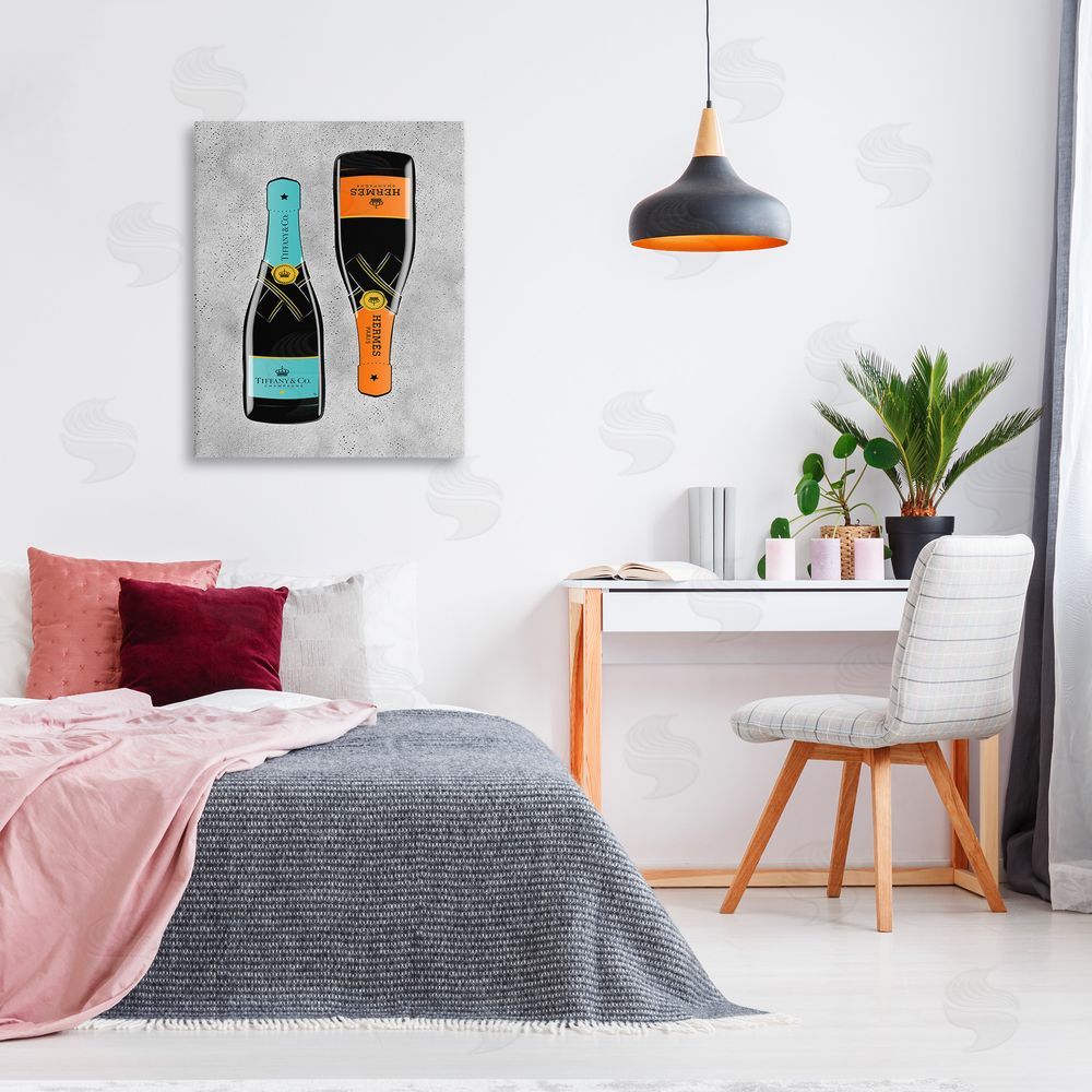 Martina Pavlova Chic Glam Champagne Canvas Wall Art Print in Room