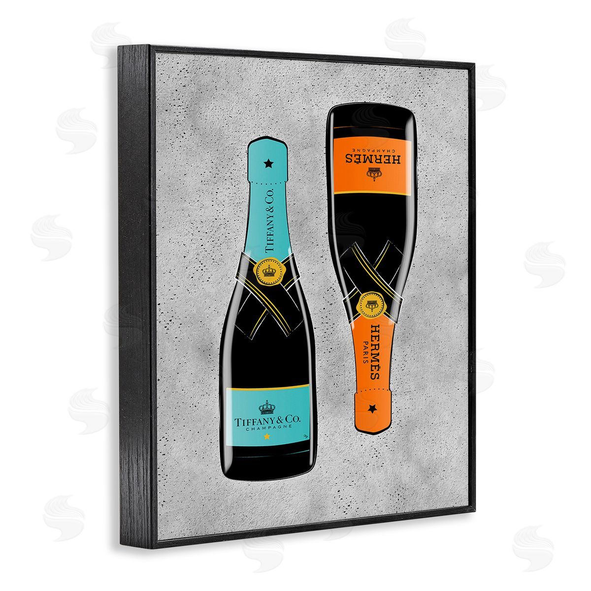 Martina Pavlova Chic Glam Champagne Black Framed Giclee Wall Art Print