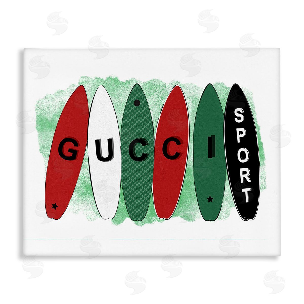 Martina Pavlova Stylish Glam Surfboards Canvas Wall Art Print