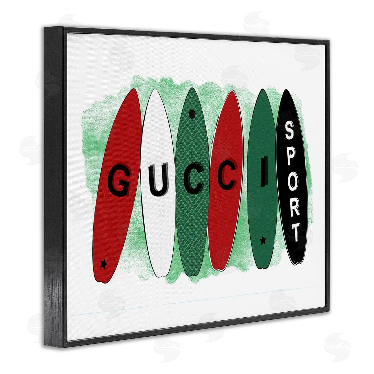 Martina Pavlova Stylish Glam Surfboards Black Framed Giclee Wall Art Print