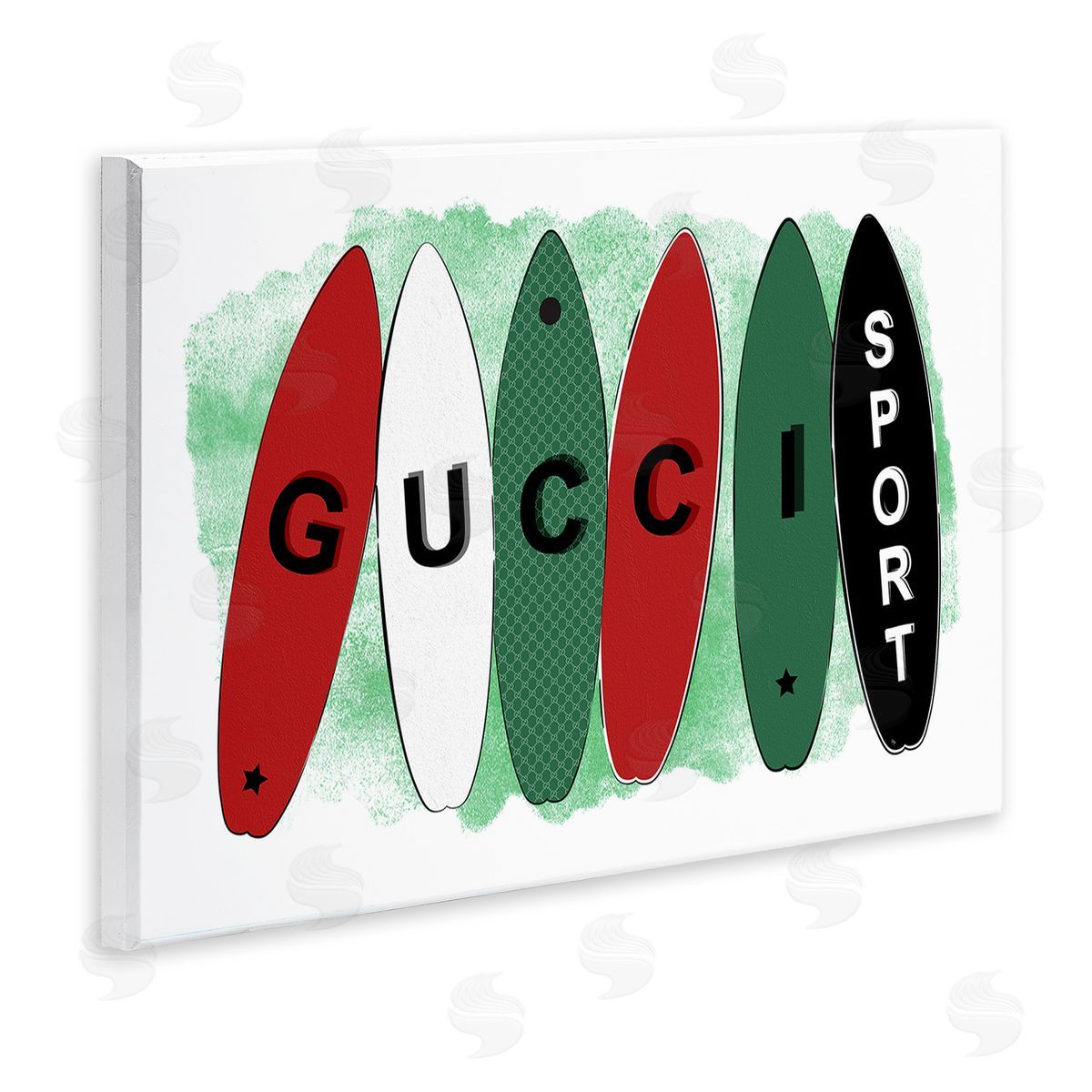 Martina Pavlova Stylish Glam Surfboards Wooden Wall Plaque Art Print