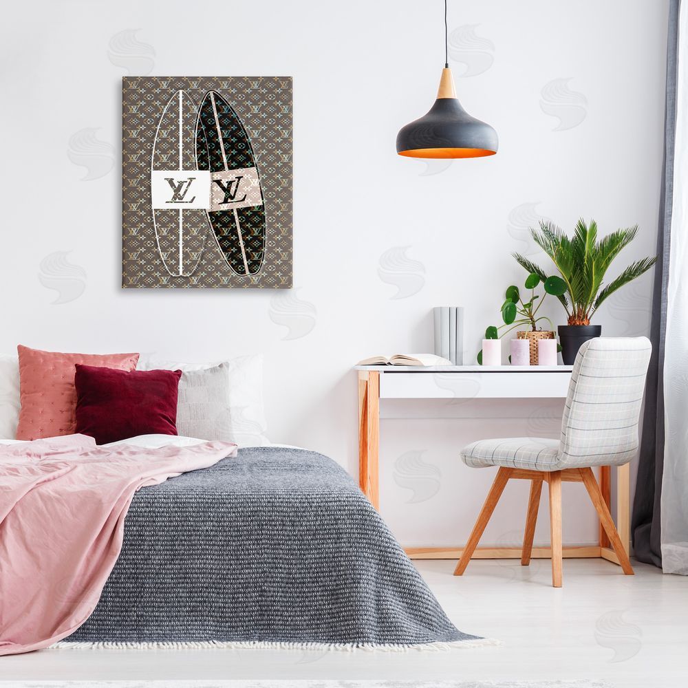 Martina Pavlova Fashion Patterned Surf Canvas Wall Art Print in Room