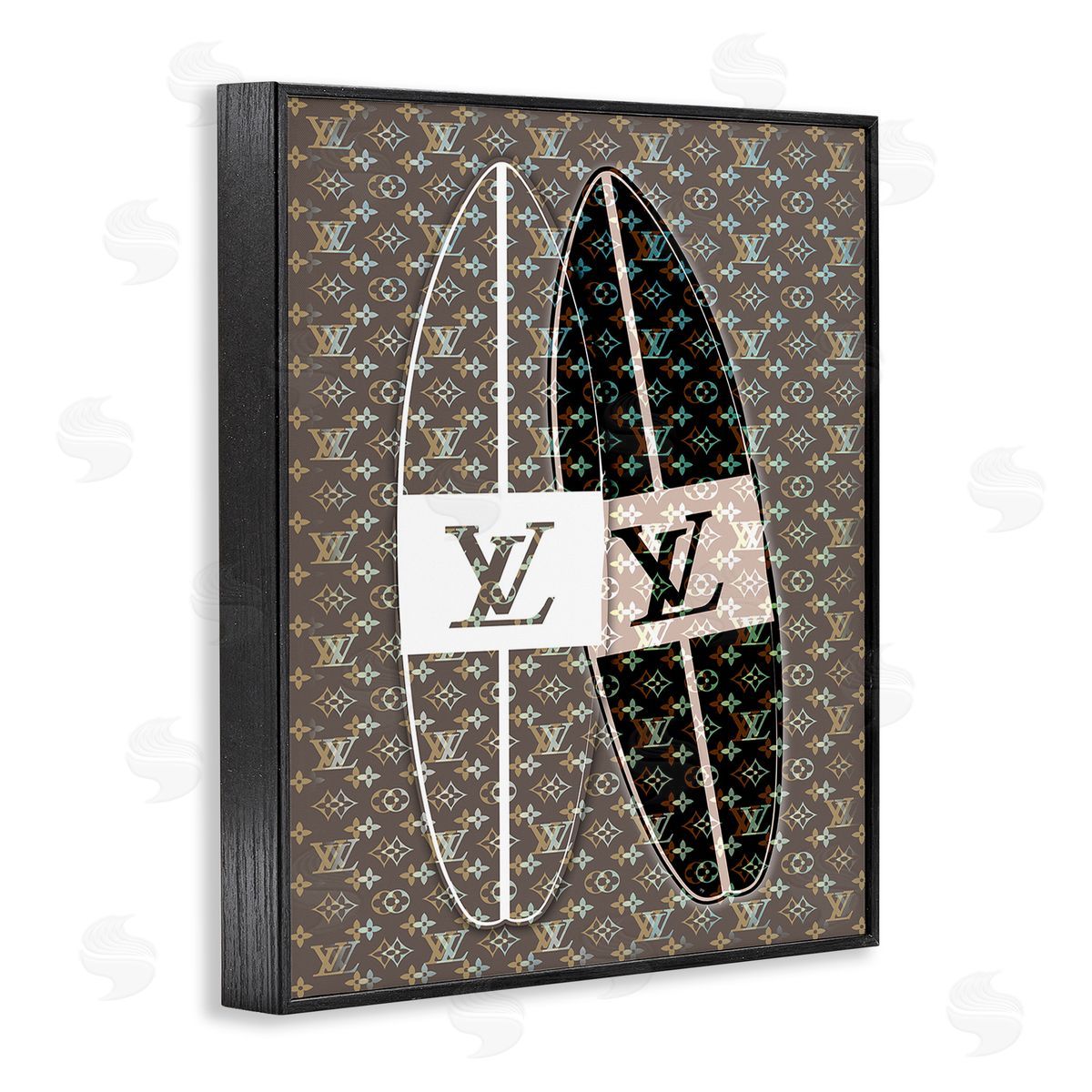 Martina Pavlova Fashion Patterned Surf Black Framed Giclee Wall Art Print