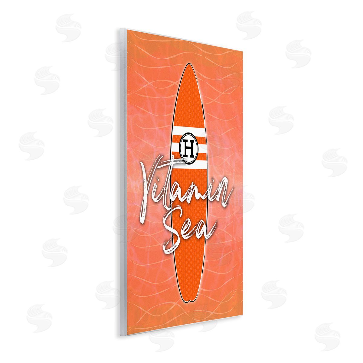 Martina Pavlova Vitamin Sea on Orange Wooden Wall Plaque Art Print